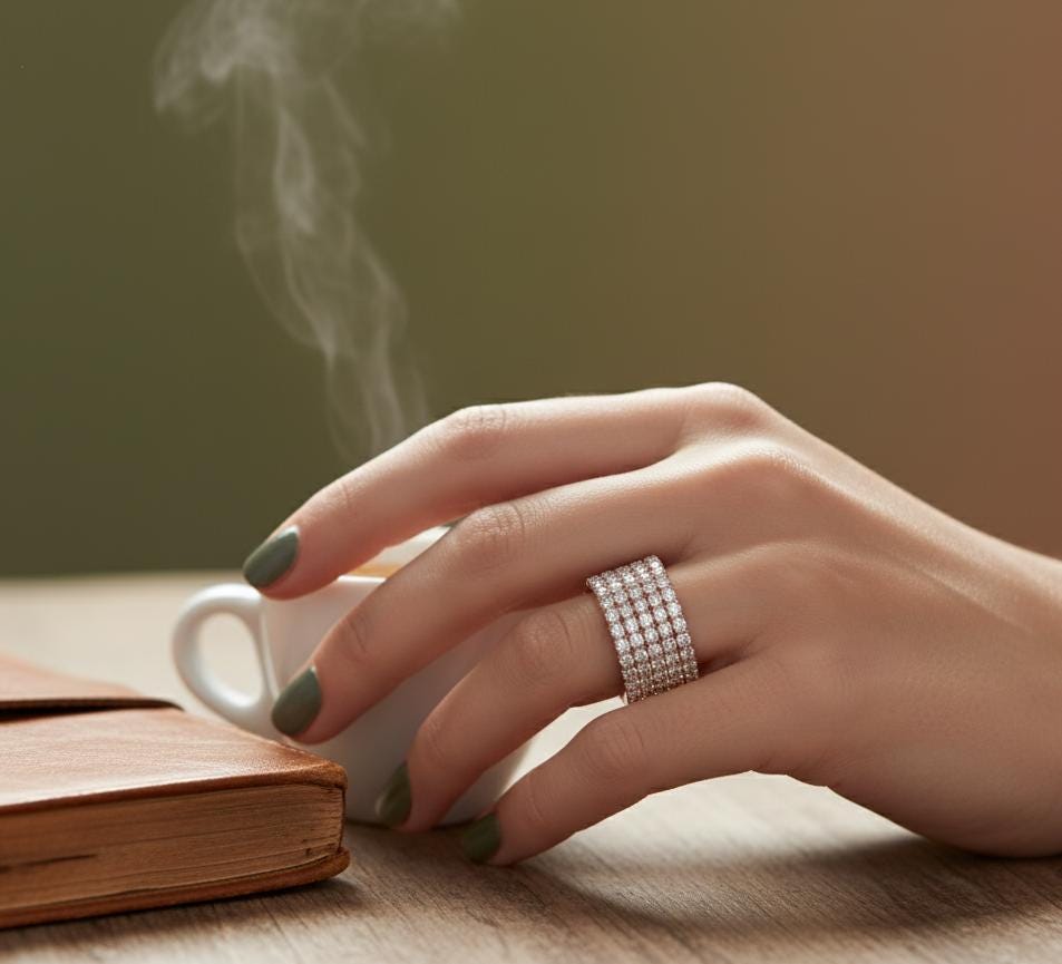 5 Row Moissanite Half Eternity Band Micro Pave Set 925 Silver Stacking Multi Row Proposal Anniversary Gift Bridal Wedding Band For Women