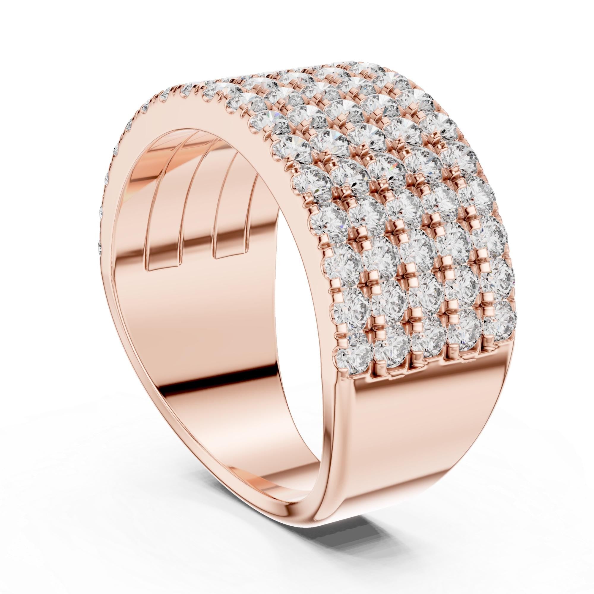 5 Row Moissanite Half Eternity Band Micro Pave Set 925 Silver Stacking Multi Row Proposal Anniversary Gift Bridal Wedding Band For Women