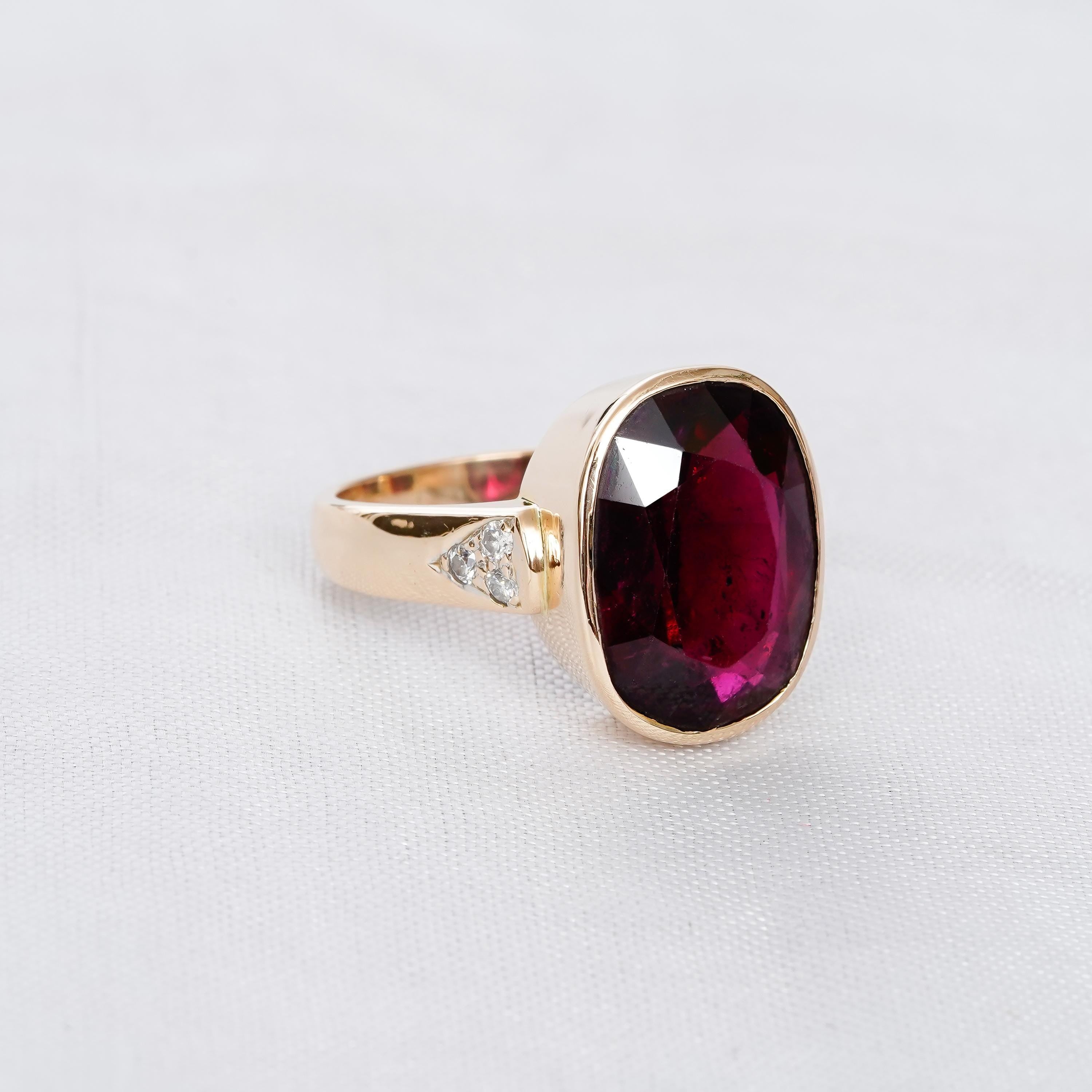 Oval Simulated Garnet Engagement Ring, Sterling Silver Halo, Vintage Solitaire