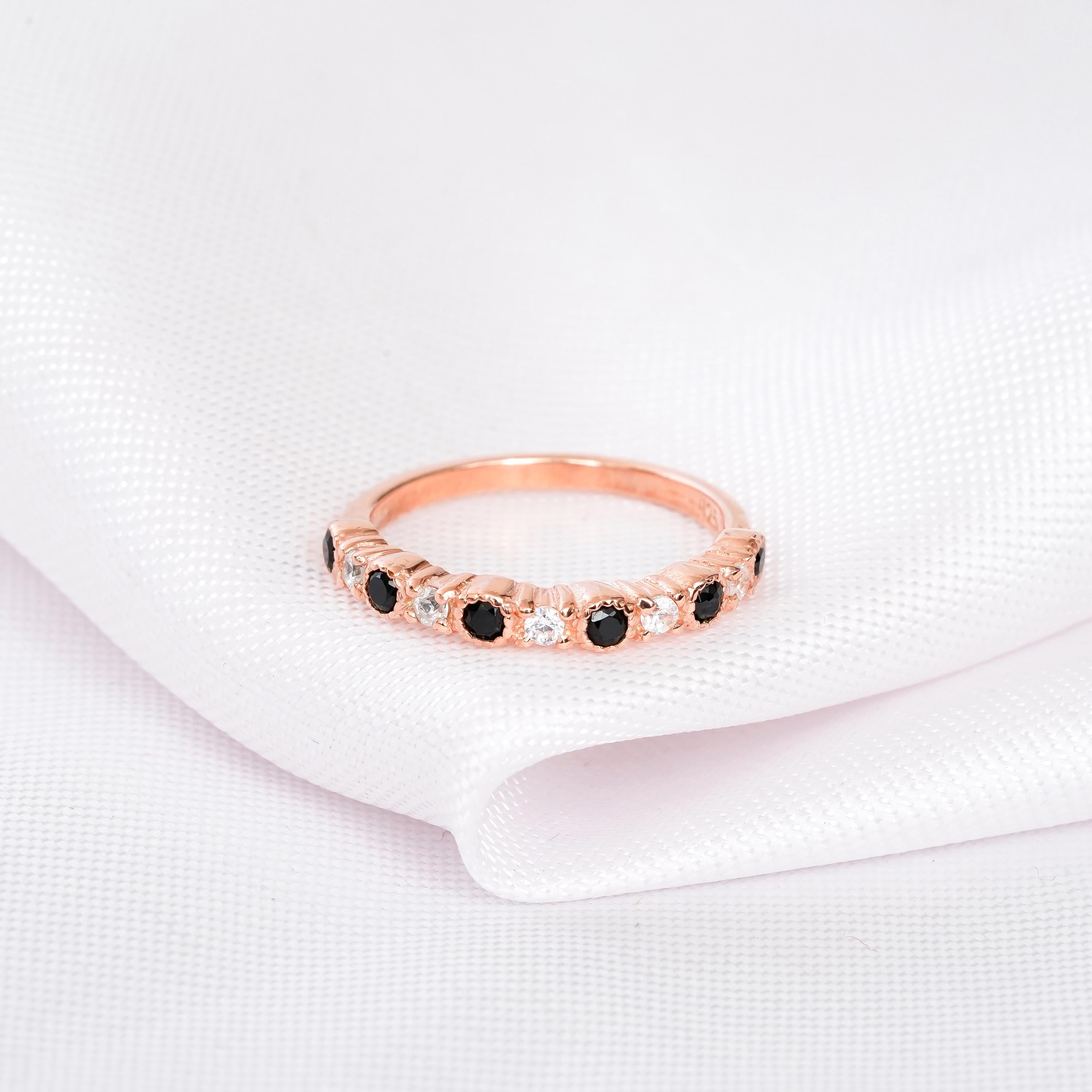 Art Deco Oval Moissanite Engagement Ring Set, Black Onyx Sterling Silver Wedding Band