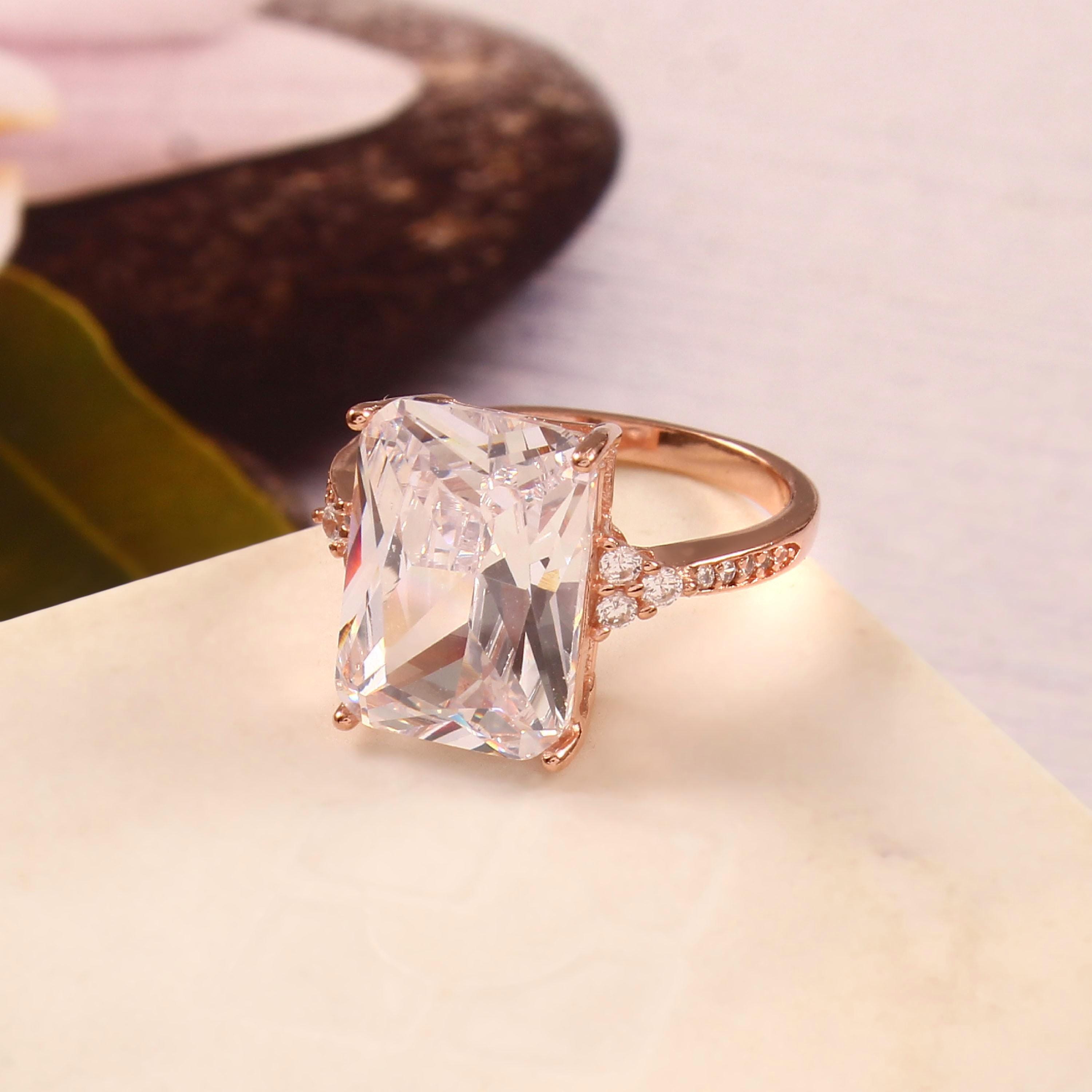 Radiant Moissanite Engagement Ring, Art Deco 925 Sterling Silver