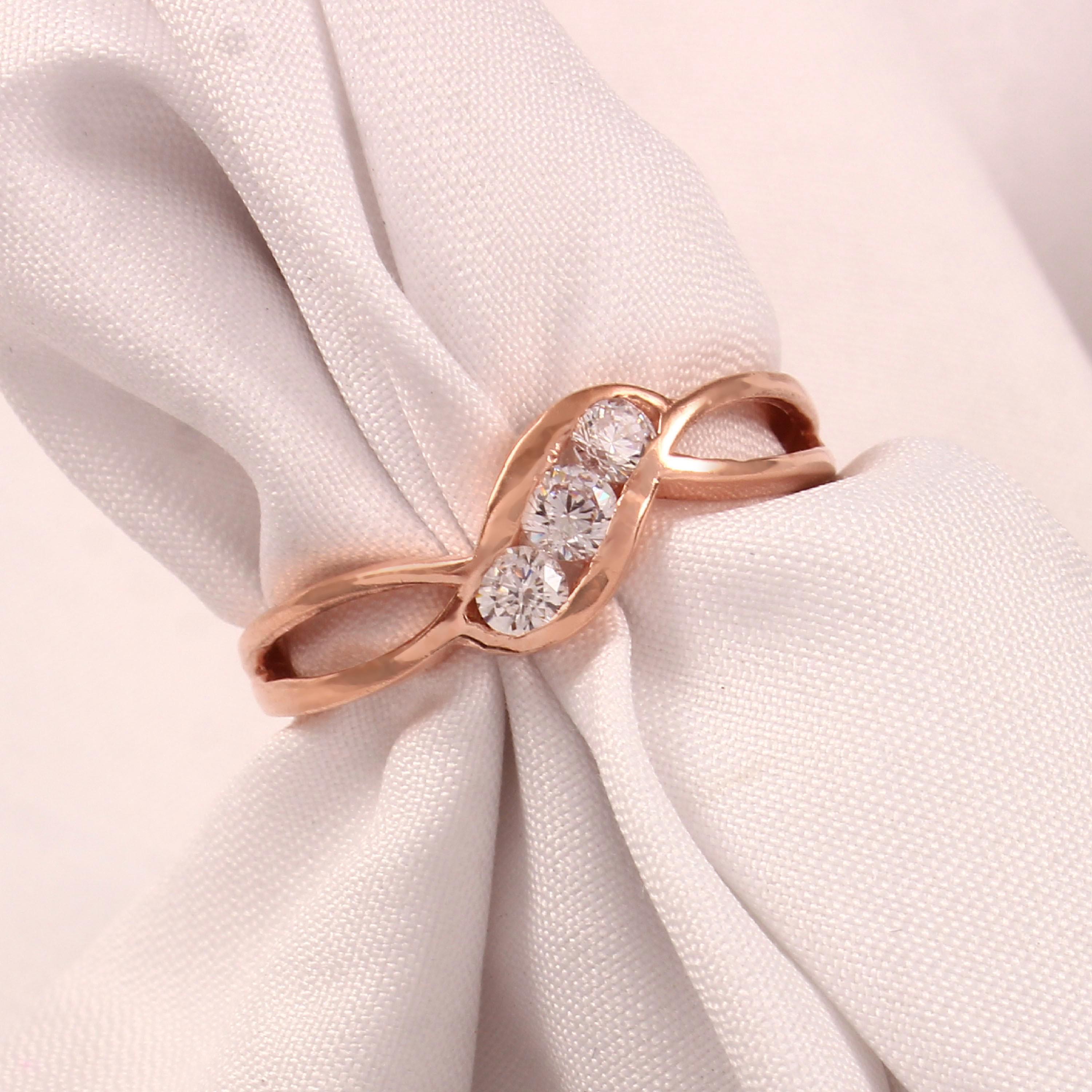 Sterling Silver Three Stone Moissanite Ring - Minimalist Promise Ring