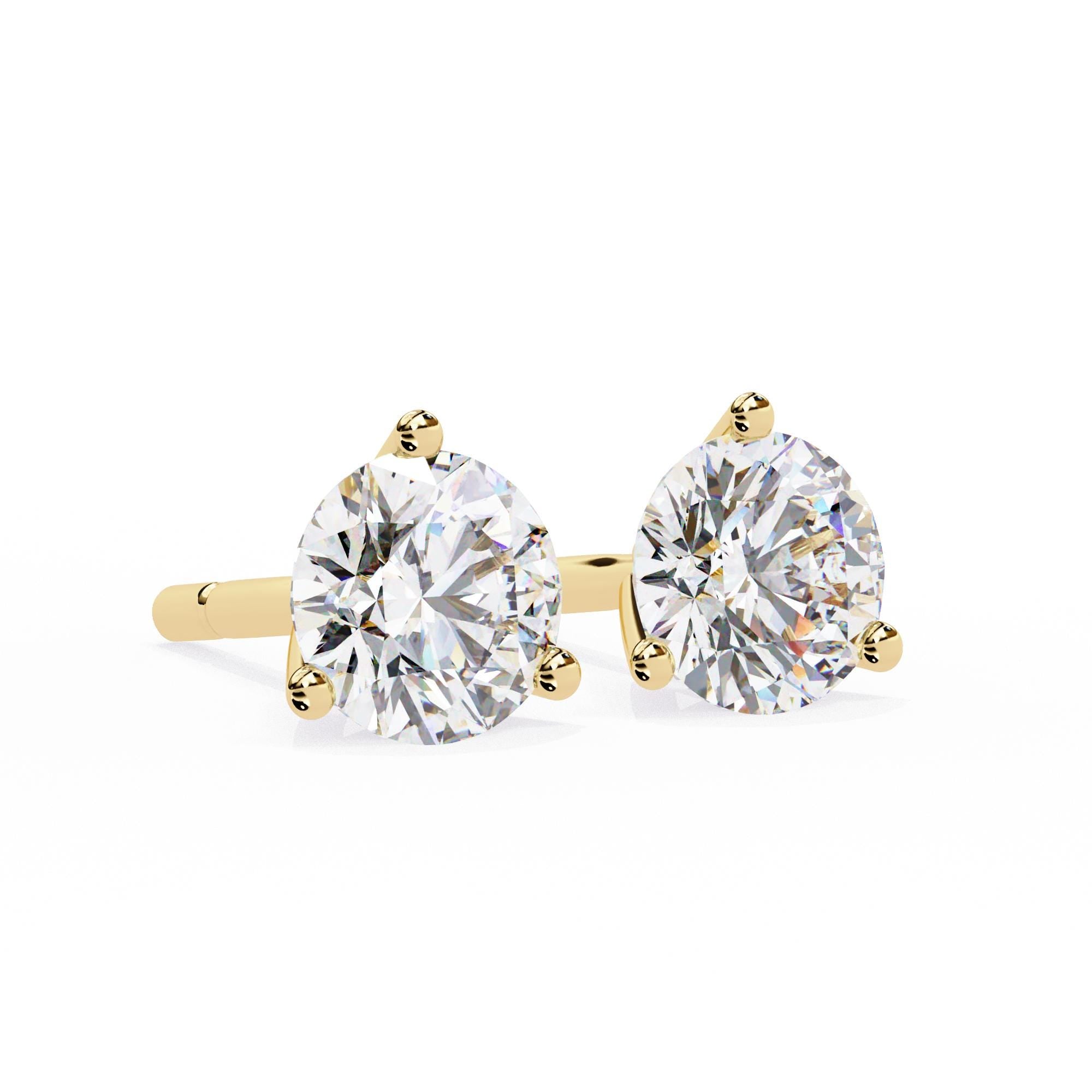 Moissanite Stud Earrings, 925 Sterling Silver, Prong Set