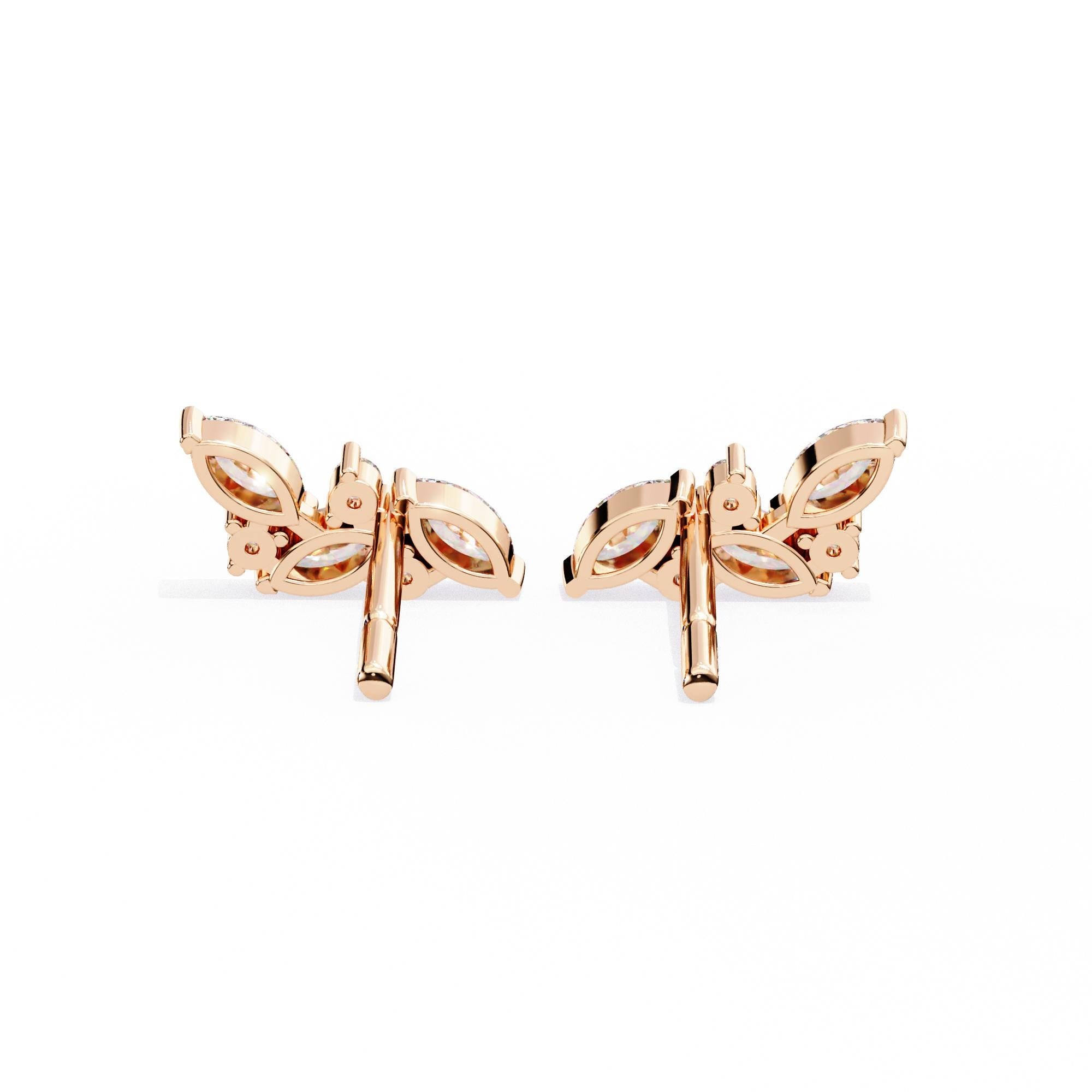 Moissanite Cluster Stud Earrings, 925 Sterling Silver Anniversary Gift