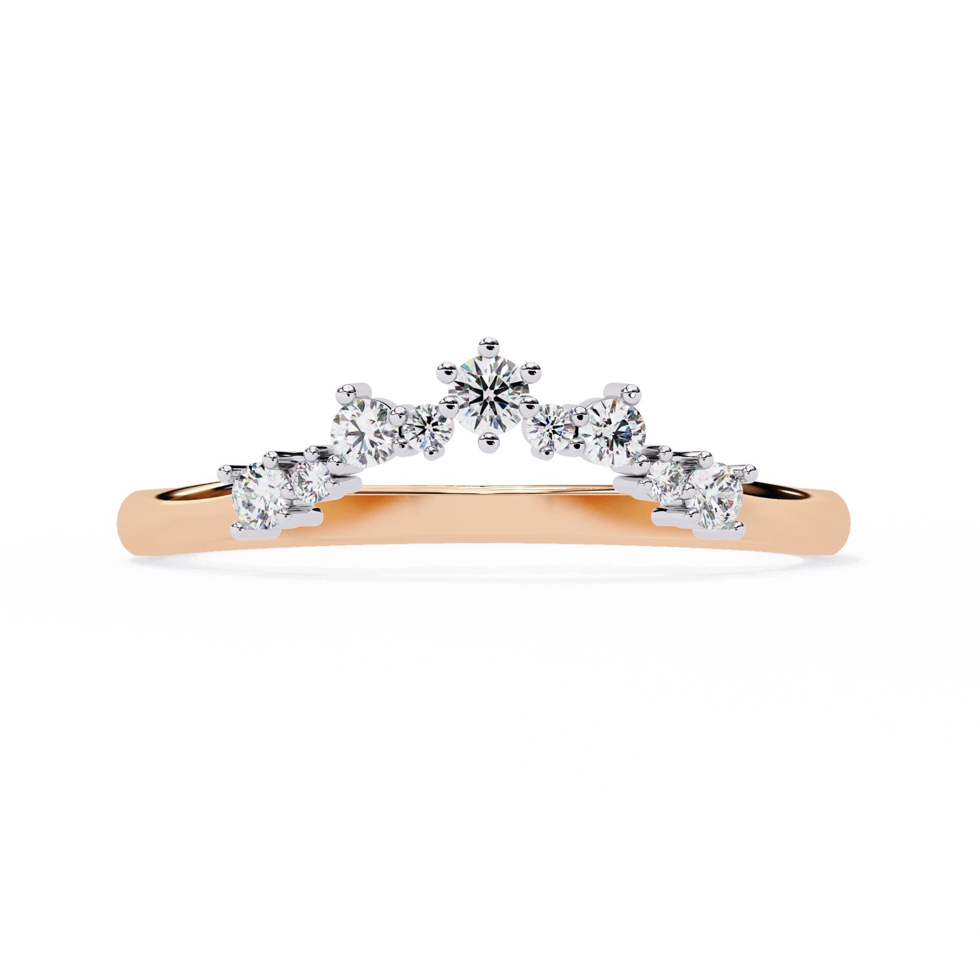 Moissanite Chevron Wedding Band, Sterling Silver Anniversary Ring