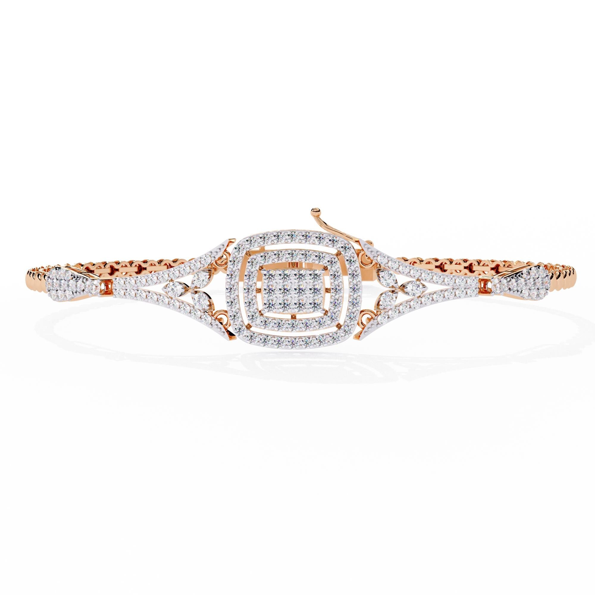 Moissanite Cuff Bracelet, Sterling Silver, Handmade Bridal Jewelry