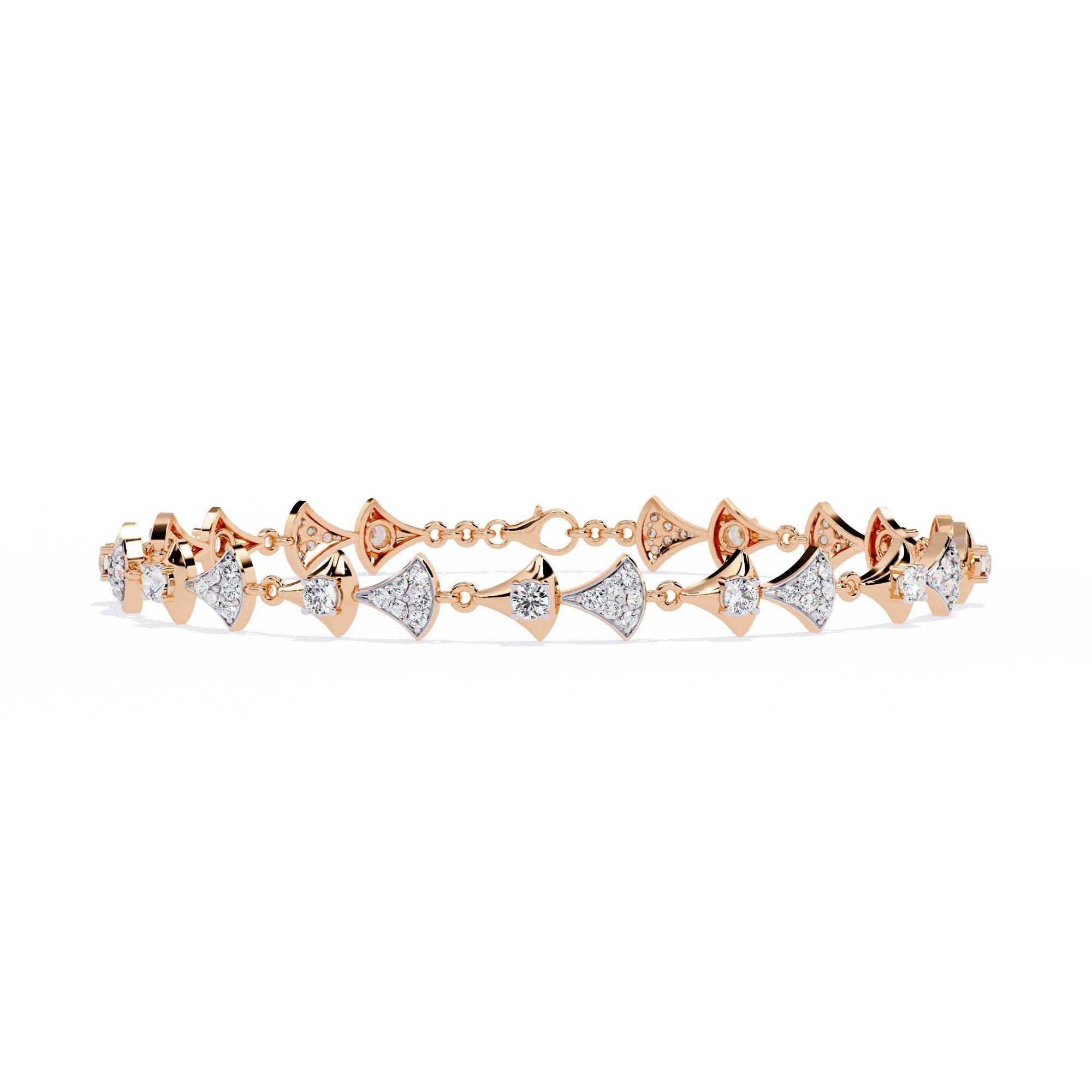 Handmade Moissanite Bracelet, 925 Sterling Silver Bow Jewelry