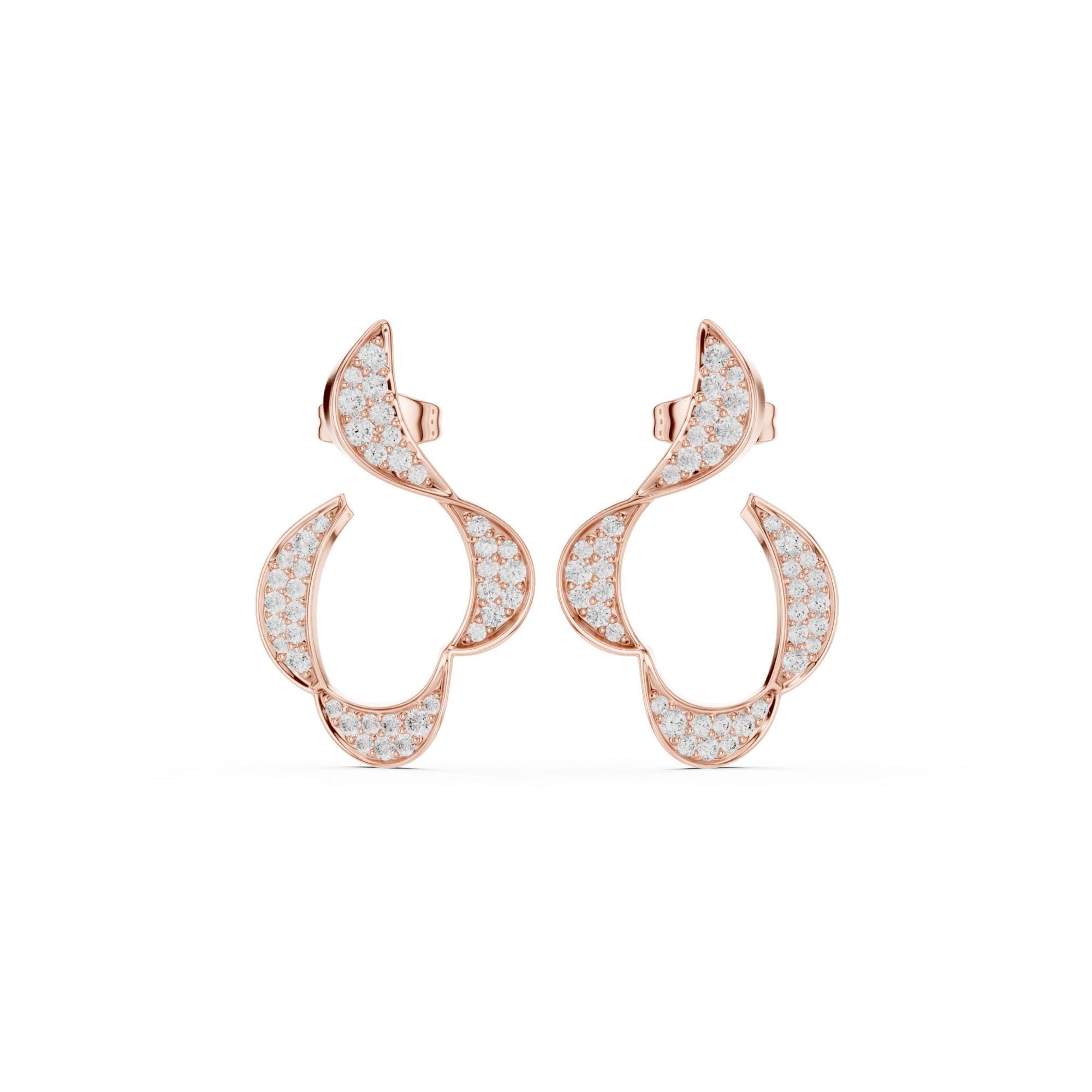 Sterling Silver Moissanite Statement Earrings, Dainty Bridal Jewelry
