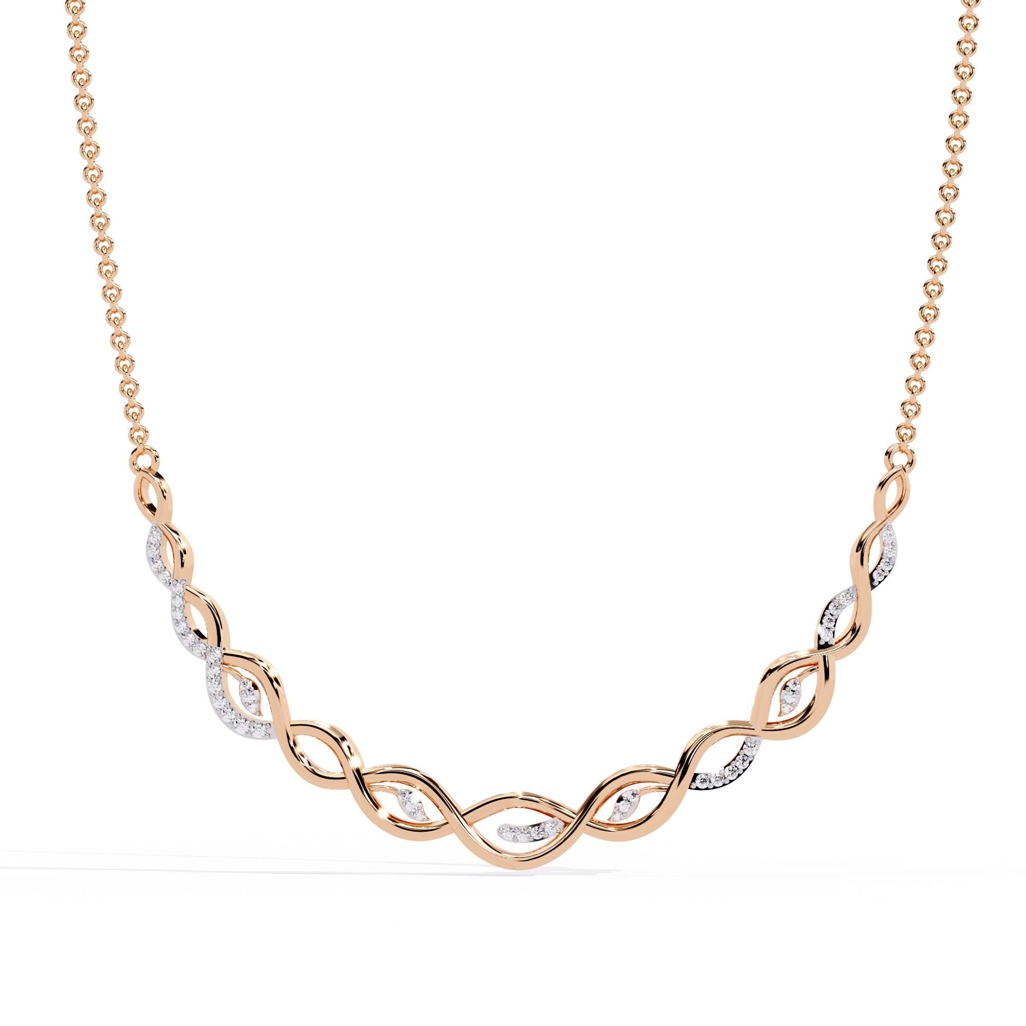 Moissanite Infinity Pendant Necklace, Sterling Silver, Dainty Handmade