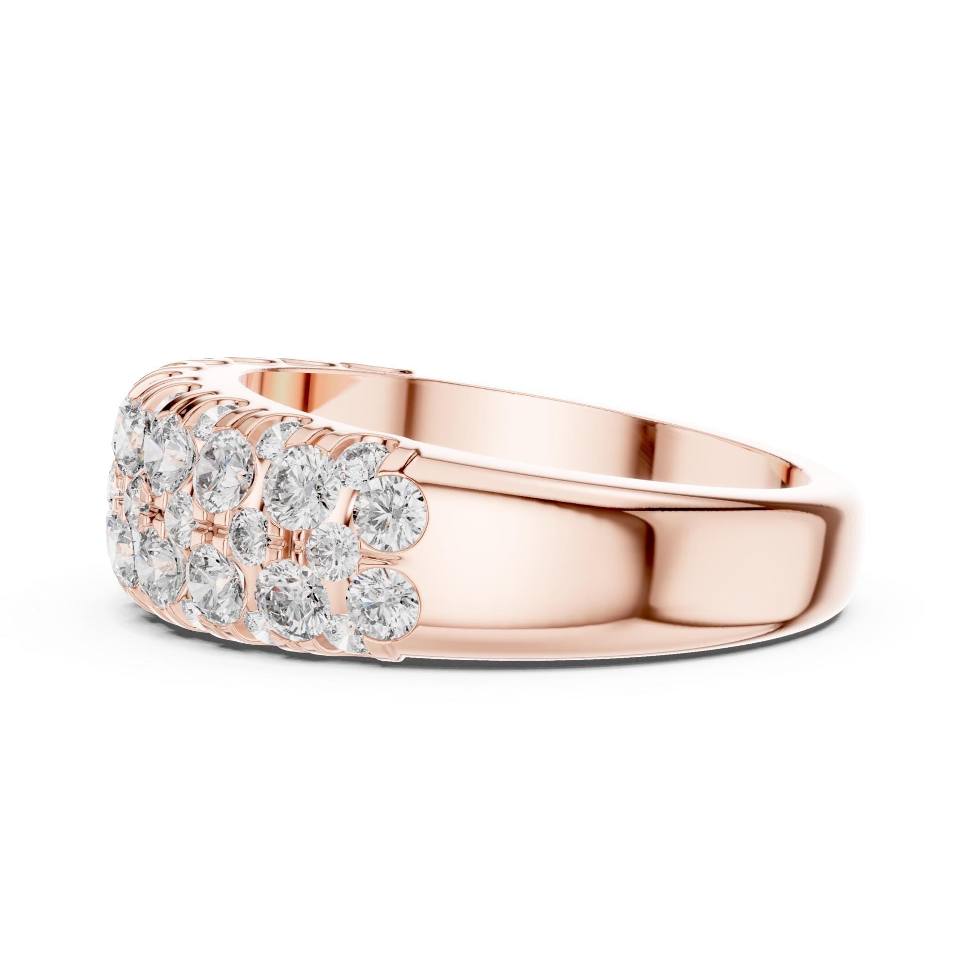 Moissanite Cluster Ring: Sterling Silver Half Eternity Wedding Band
