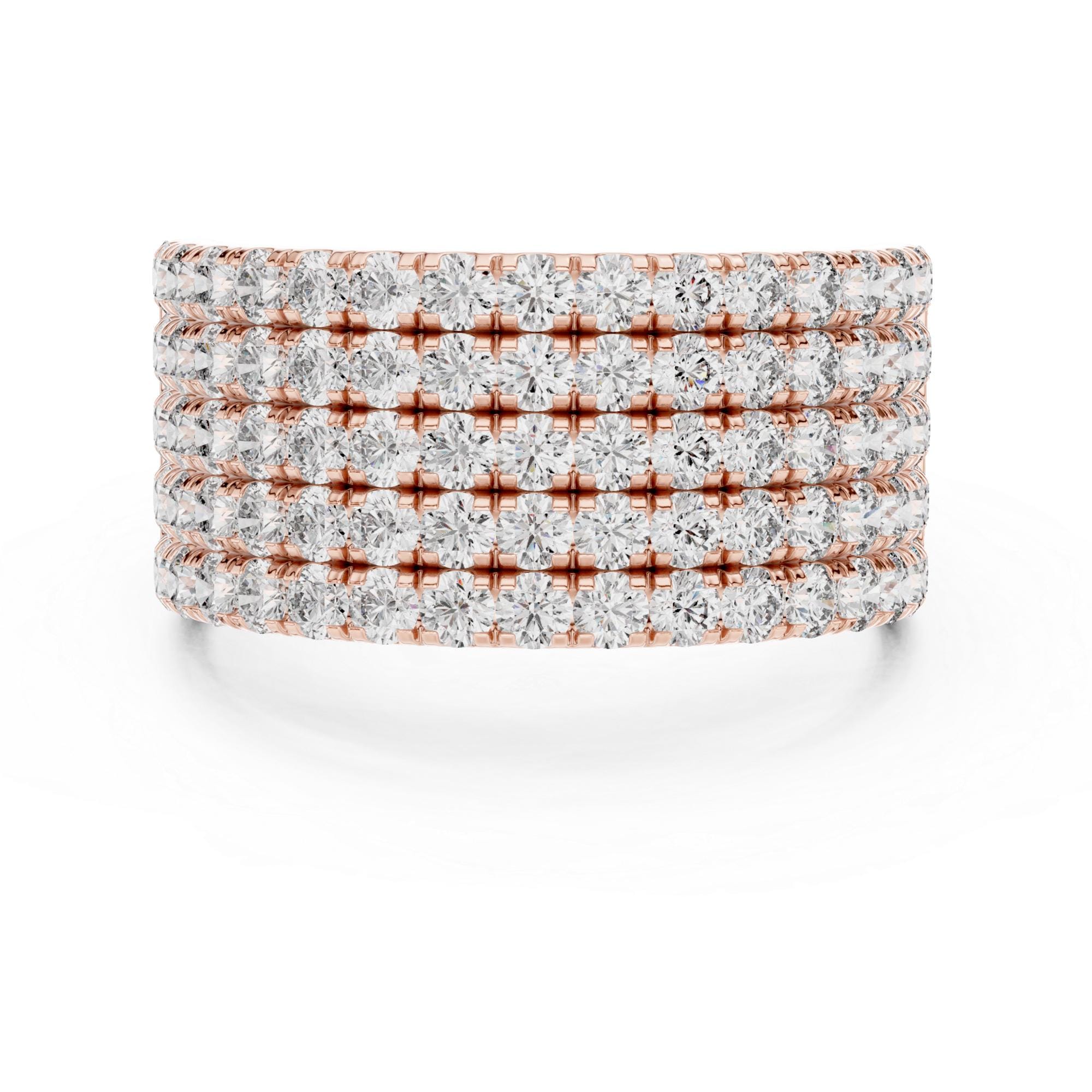 Moissanite Half Eternity Band, Sterling Silver Stacking Ring