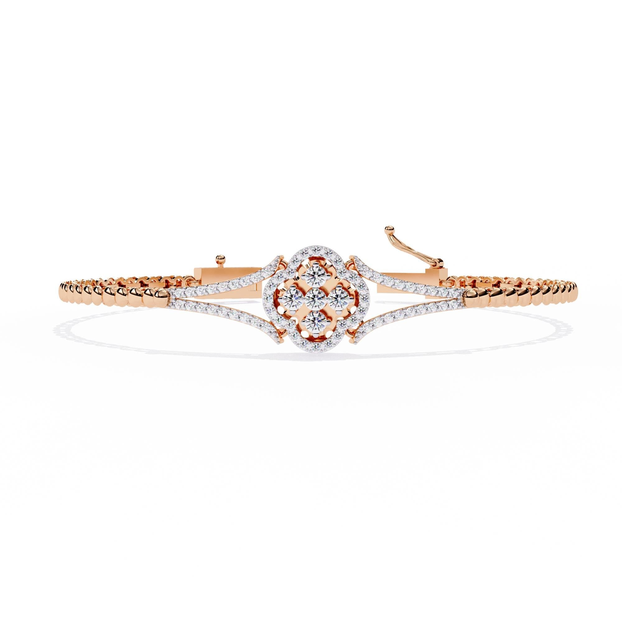 Handmade Moissanite Sterling Silver Bangle Bracelet, Anniversary Gift