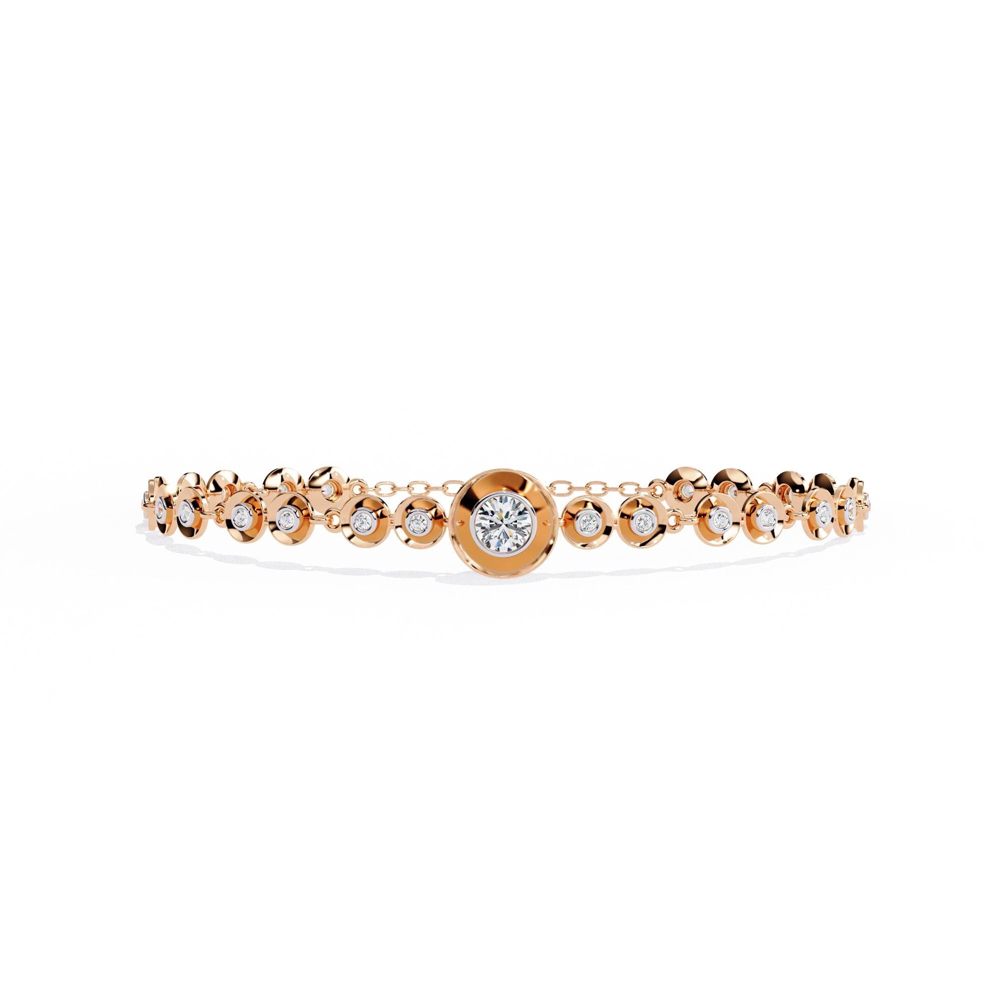 Handmade Moissanite Sterling Silver Bracelet, Dainty Bridal Chain