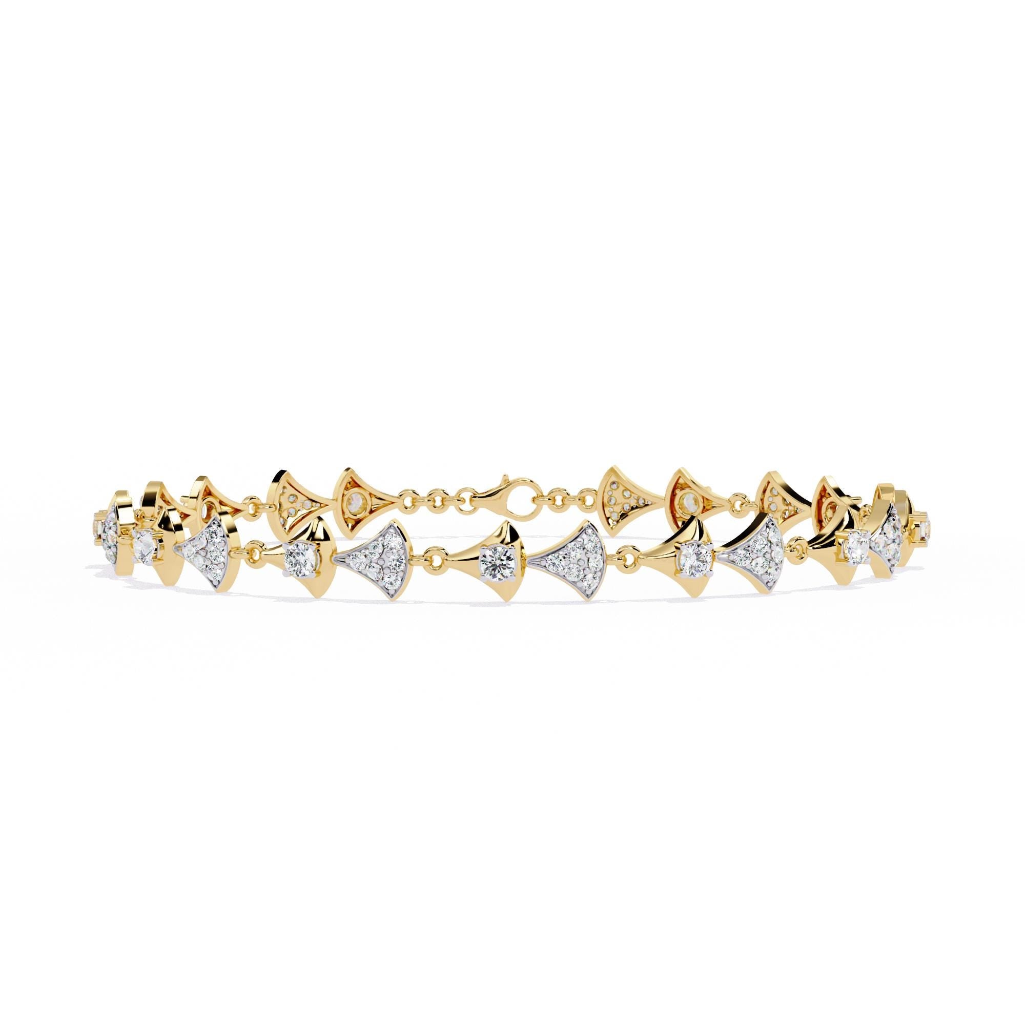 Handmade Moissanite Bracelet, 925 Sterling Silver Bow Jewelry