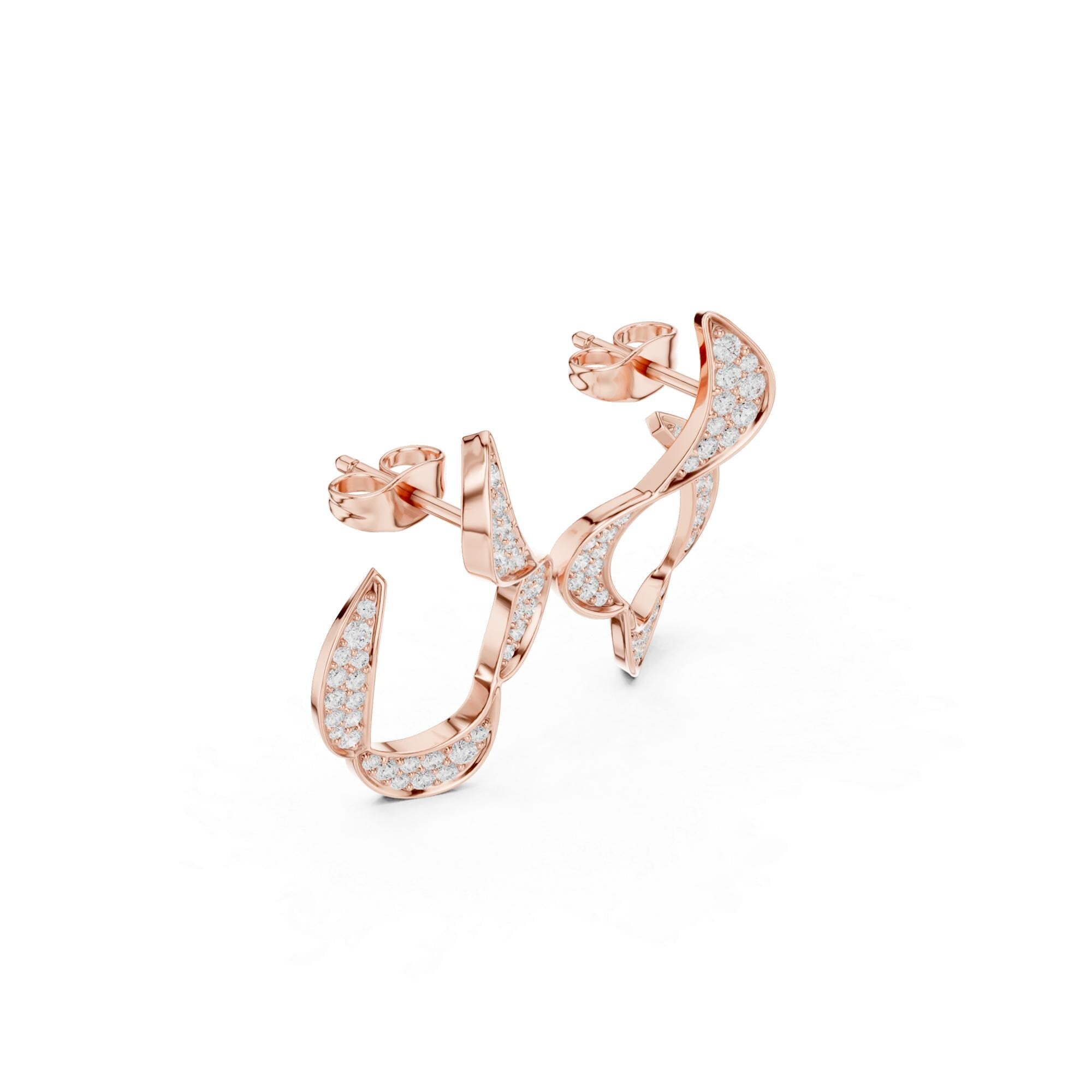 Sterling Silver Moissanite Statement Earrings, Dainty Bridal Jewelry