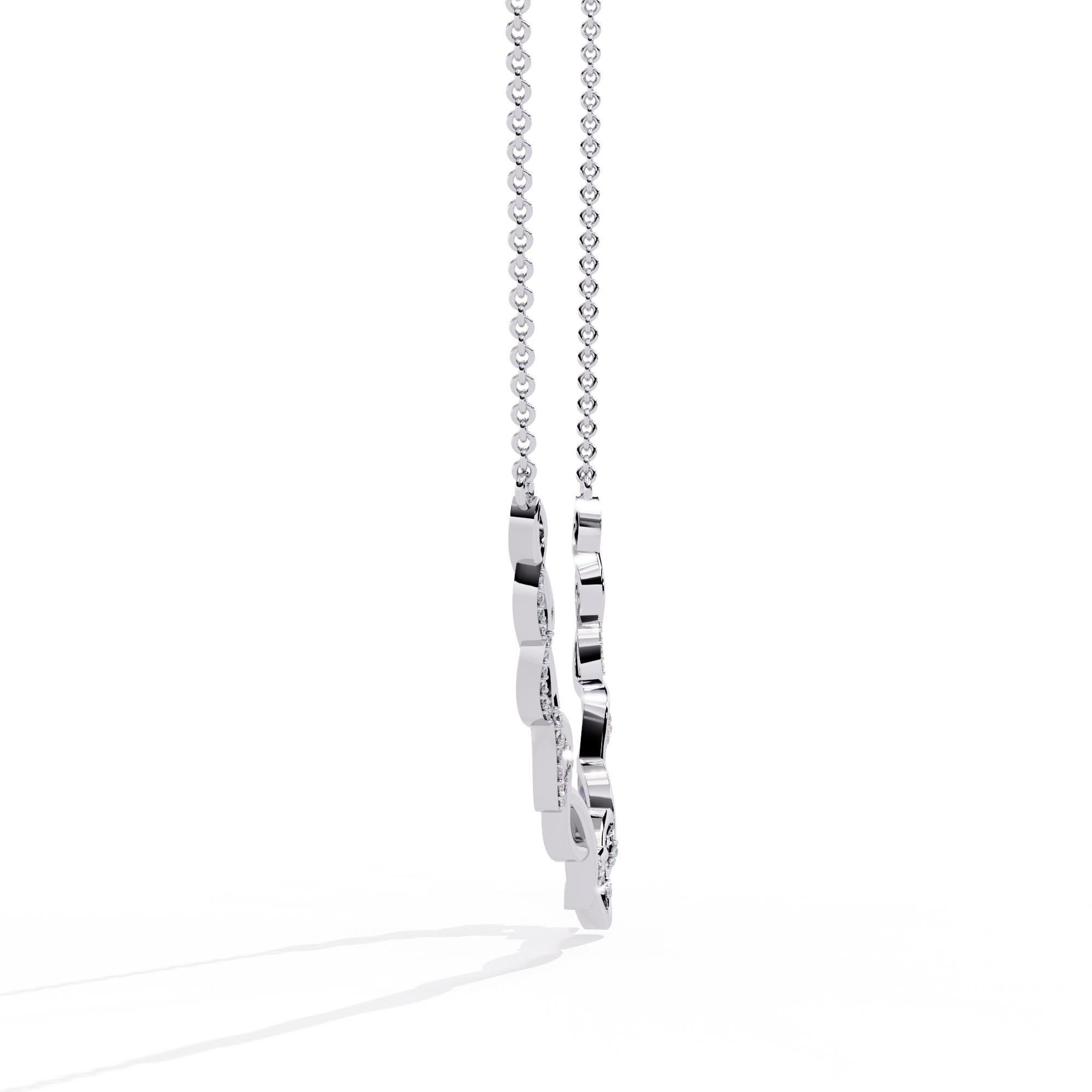 Moissanite Infinity Pendant Necklace, Sterling Silver, Dainty Handmade