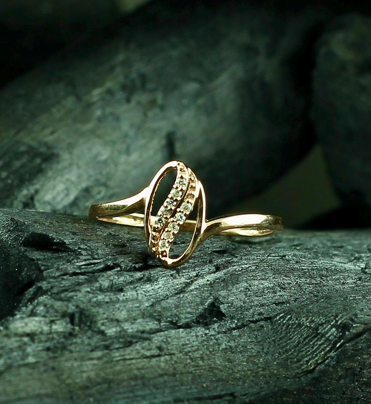 Sterling Silver Moissanite Ring | Dainty Swirl Promise Ring