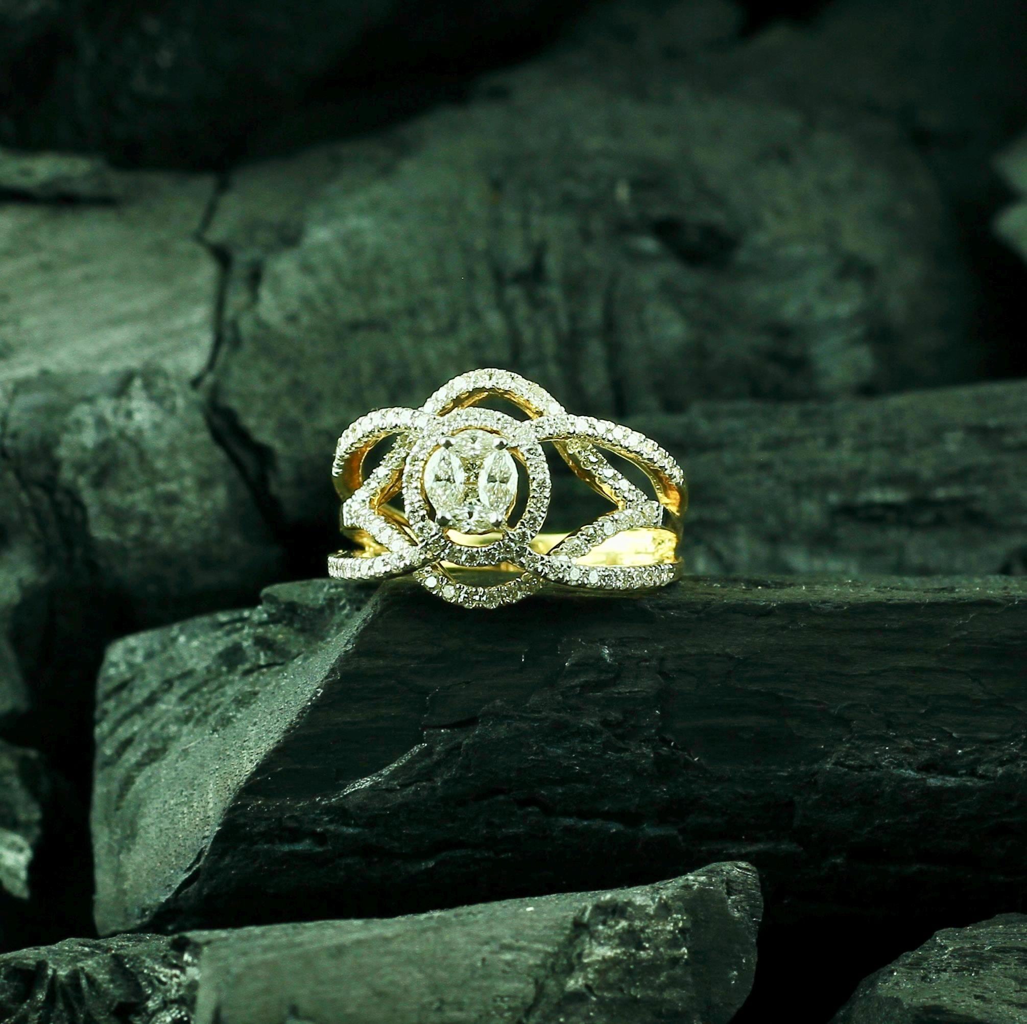 Oval Moissanite Statement Ring, Sterling Silver Crisscross Wedding Band