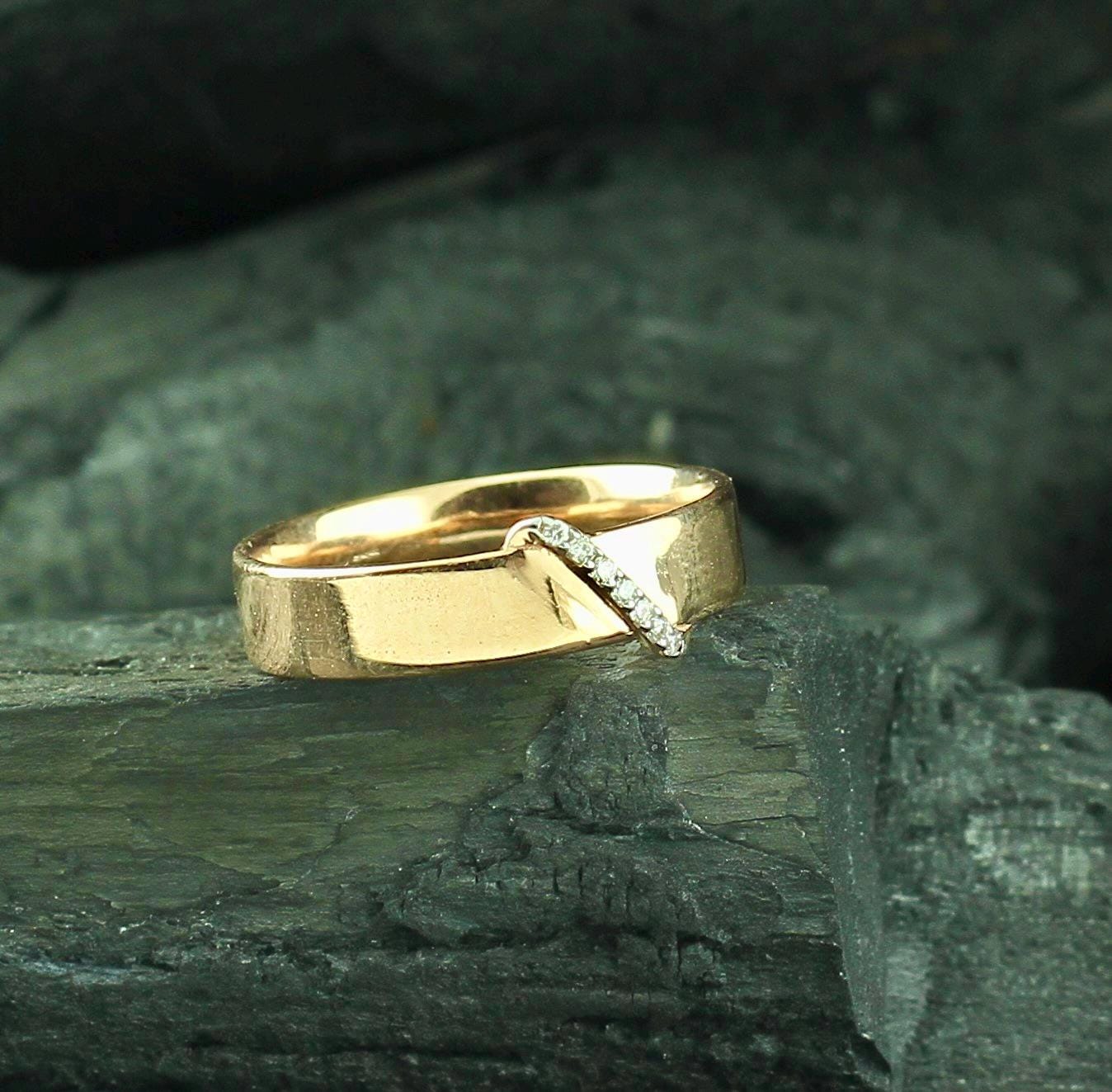 Dainty Sterling Silver Women Wedding Band, Moissanite Eternity Ring