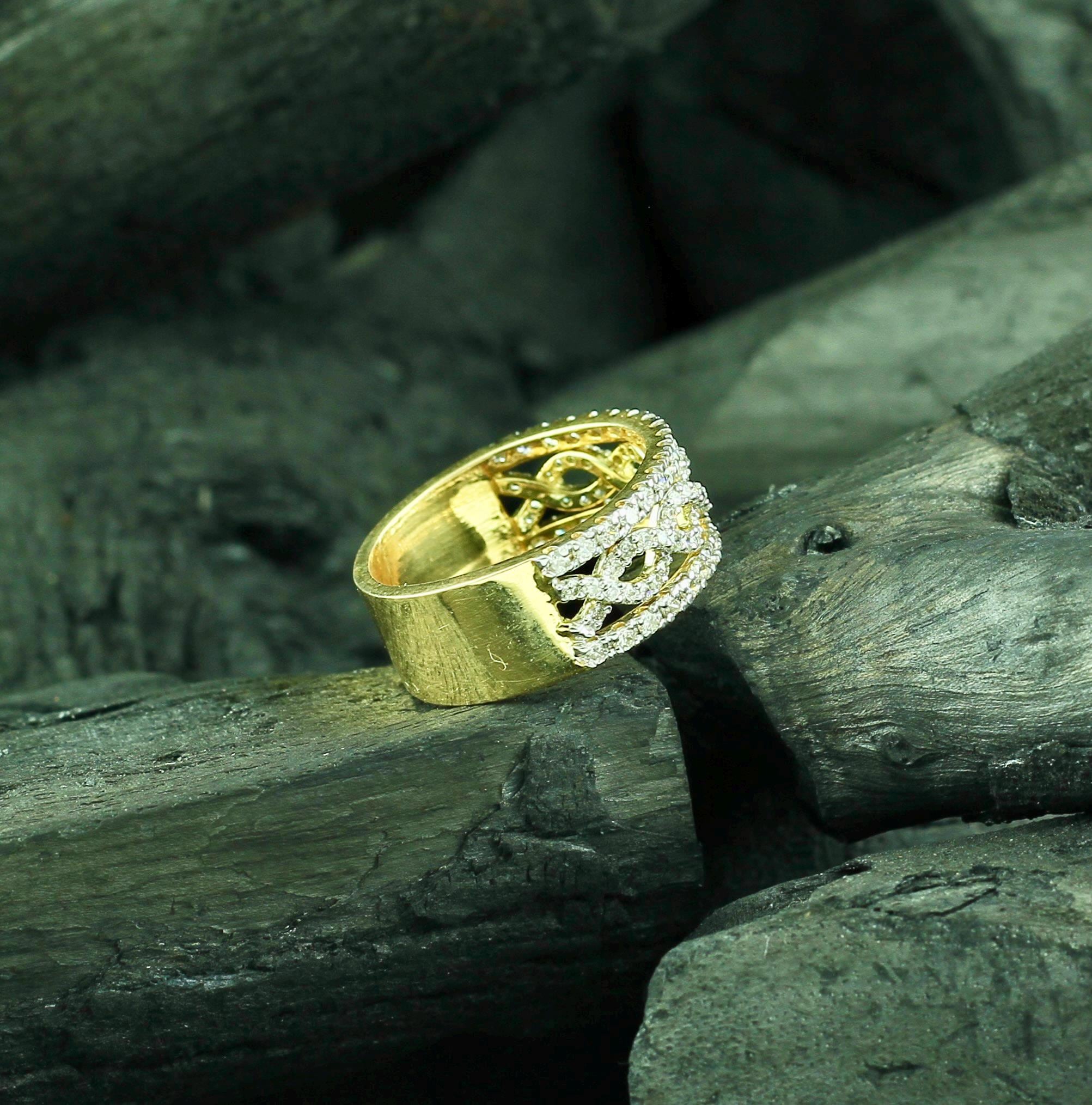 Moissanite Eternity Band, Sterling Silver Pave Anniversary Ring