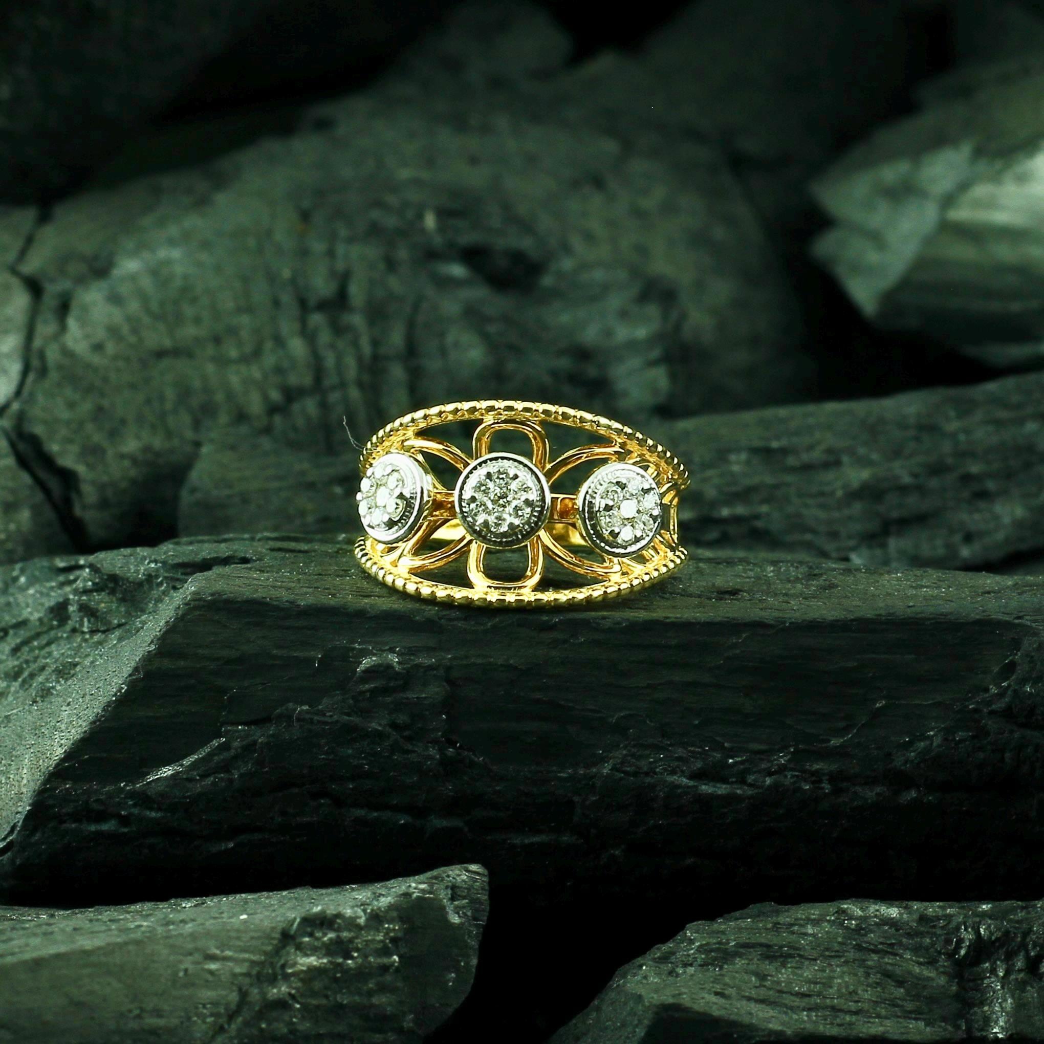 Vintage Floral Moissanite Ring, Art Deco Sterling Silver Anniversary Gift