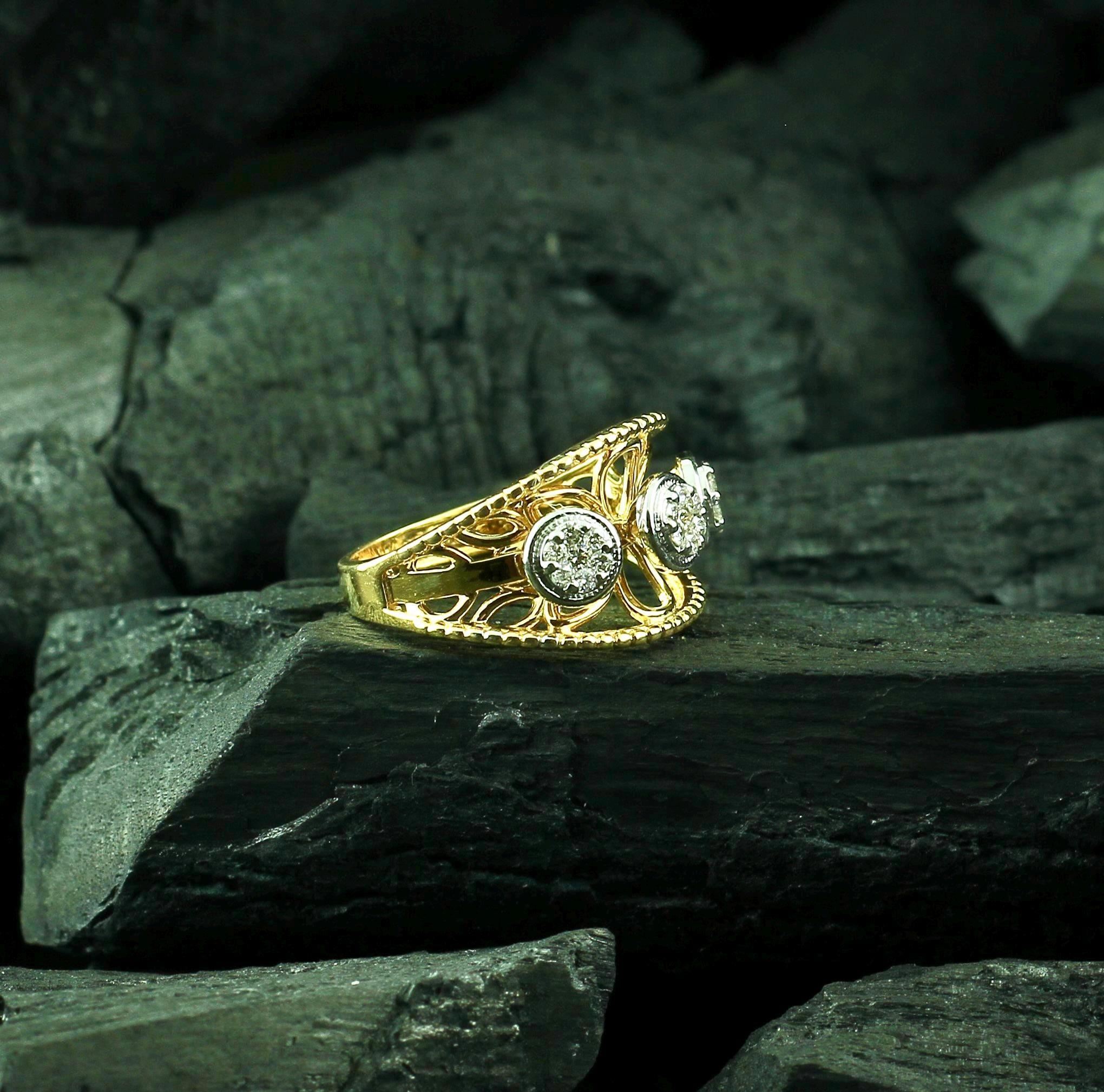 Vintage Floral Moissanite Ring, Art Deco Sterling Silver Anniversary Gift