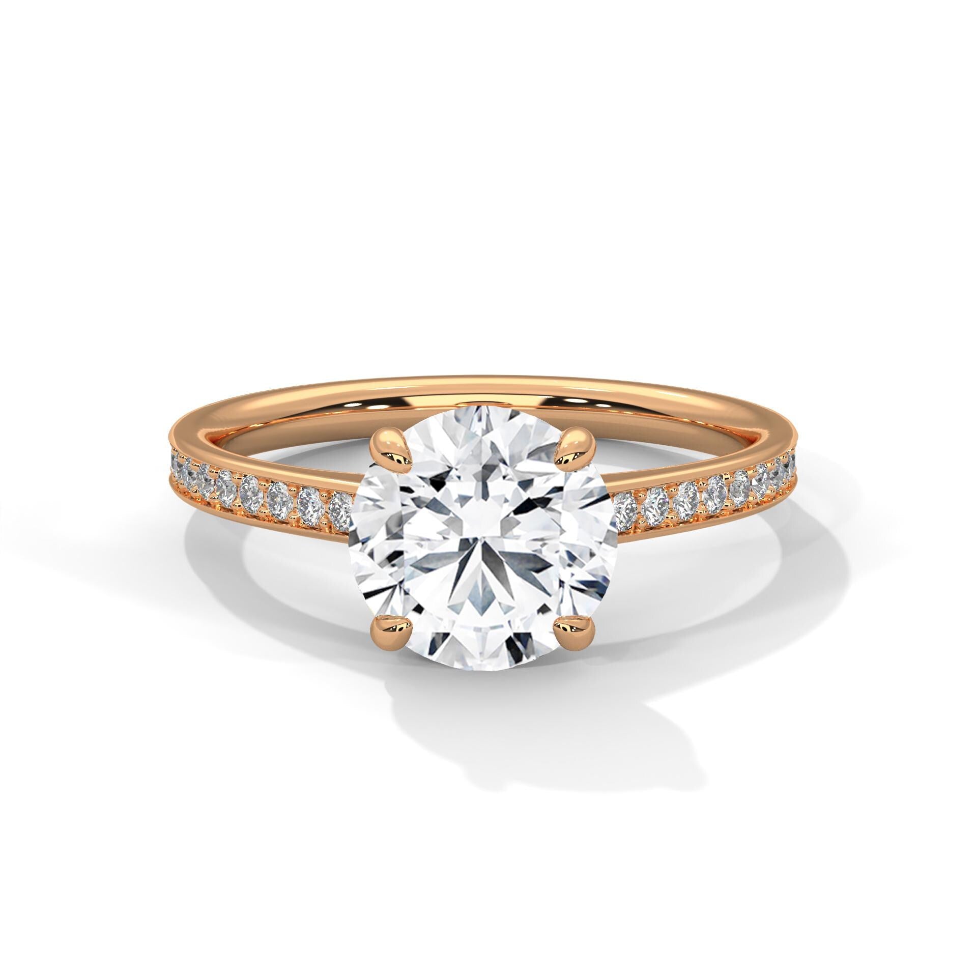 Round Cut Moissanite Halo Engagement Ring, 925 Sterling Silver Wedding Band, Elegant Statement Ring