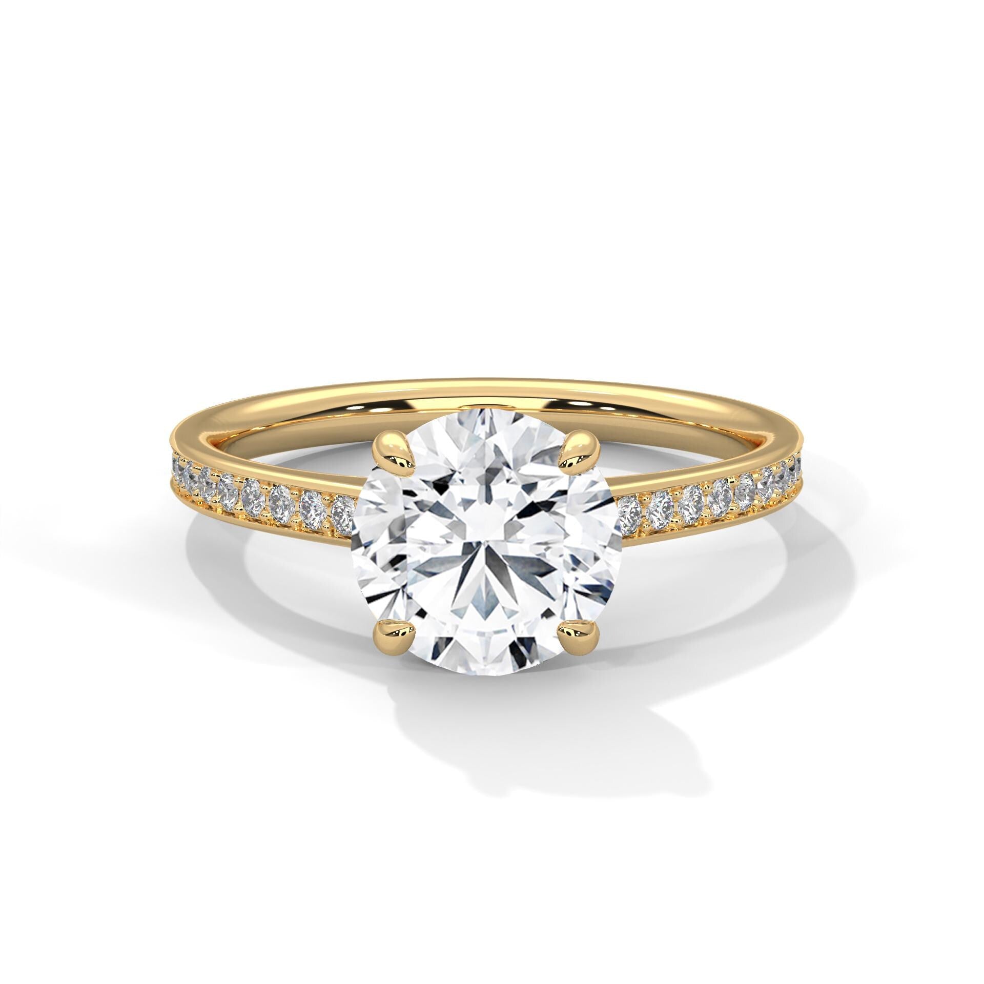 Round Cut Moissanite Halo Engagement Ring, 925 Sterling Silver Wedding Band, Elegant Statement Ring