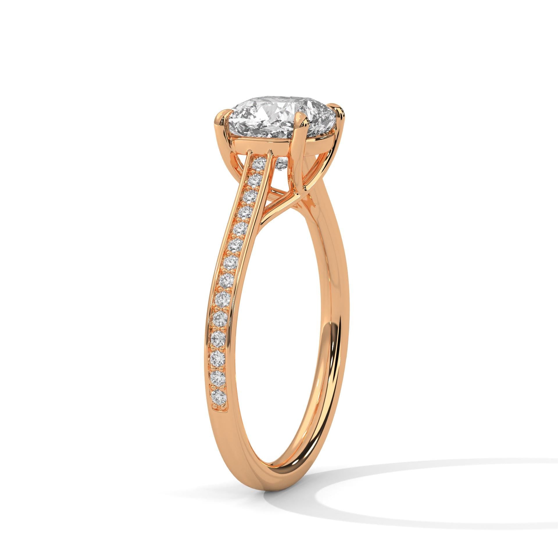Cushion Cut Moissanite Engagement Ring, Sterling Silver Pave Halo Wedding Band, Anniversary Statement Ring