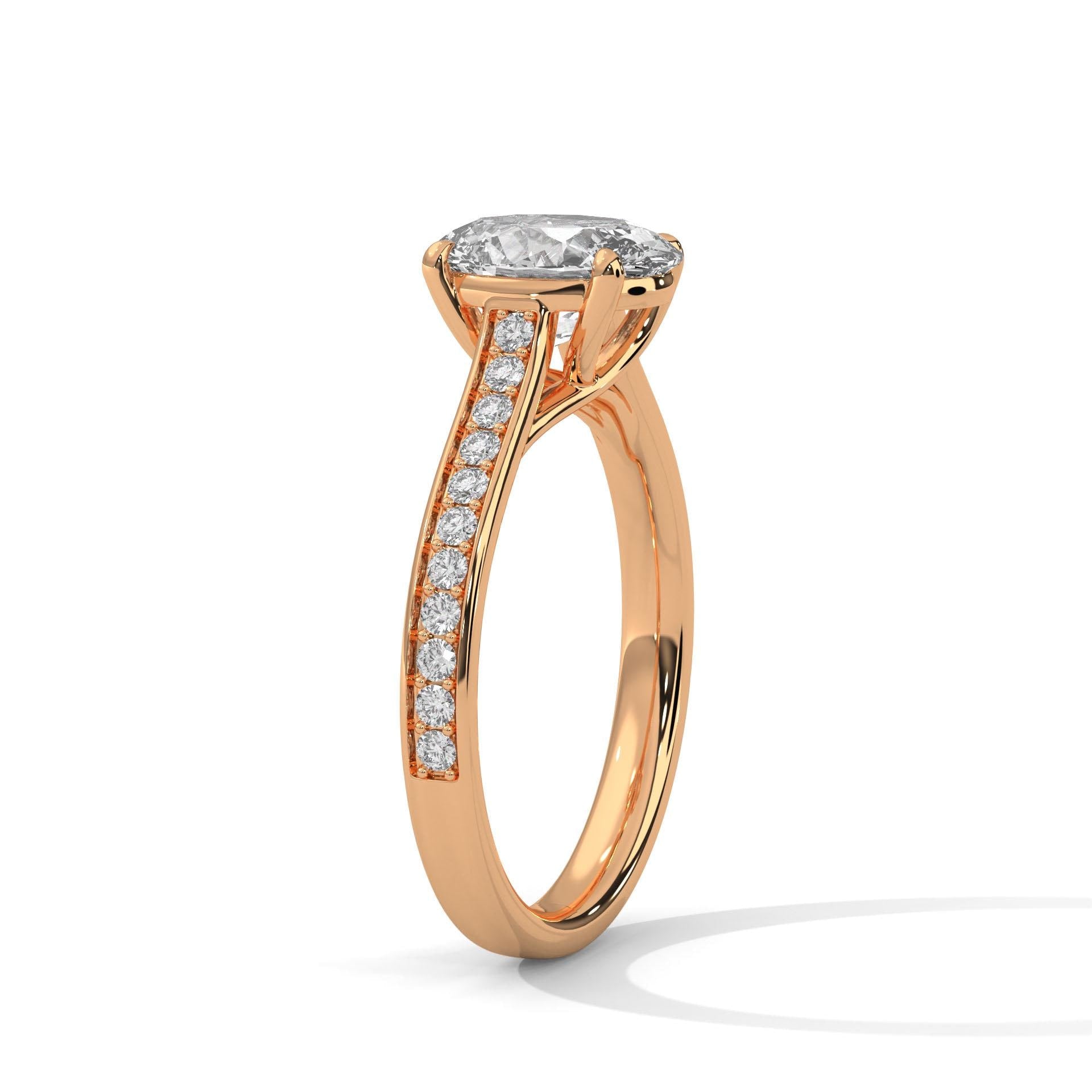 Oval Cut Moissanite Engagement Ring, Solid 925 Sterling Silver, Minimalist Solitaire Promise Ring