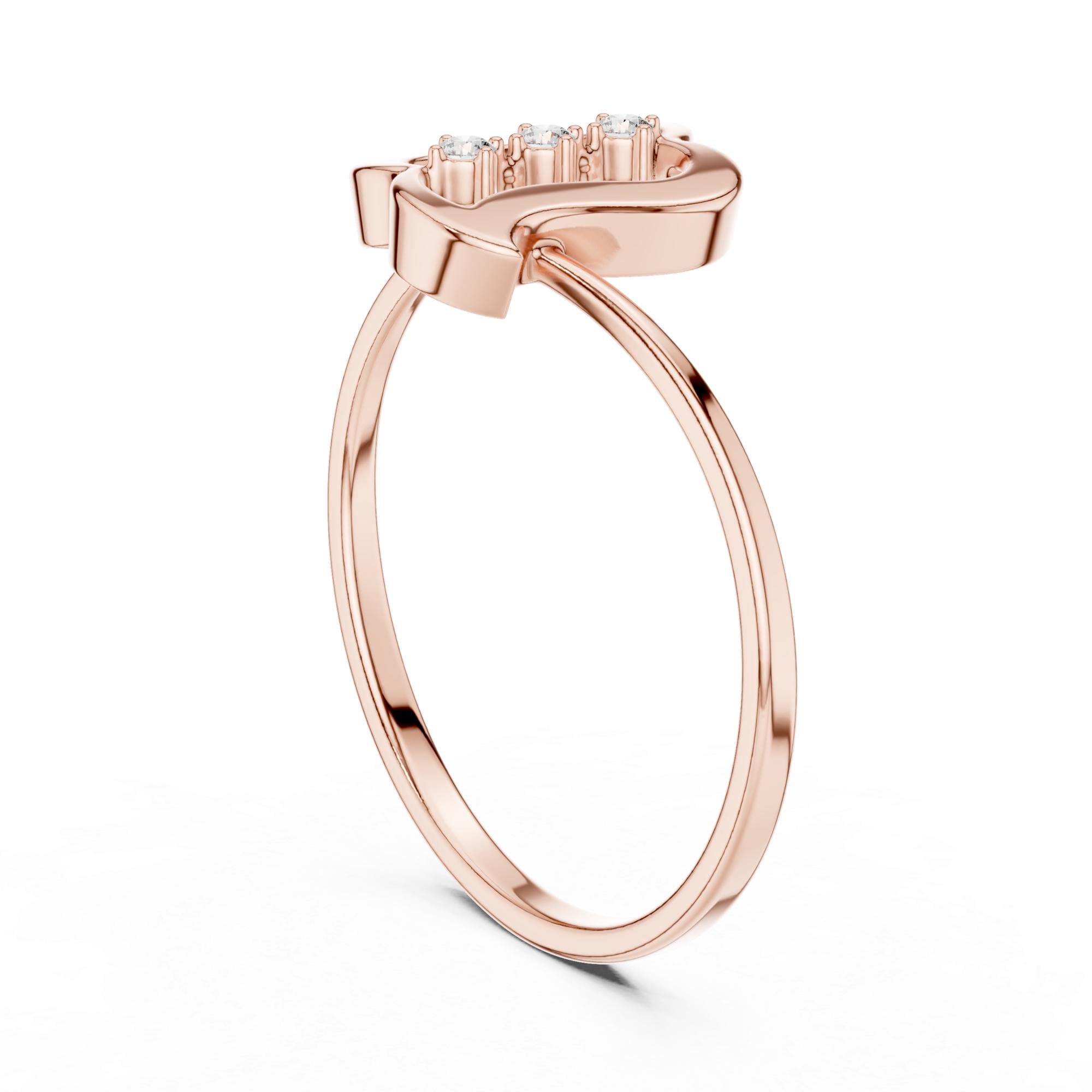 Moissanite Round Cut Sterling Silver Ring – Minimalist Statement Band