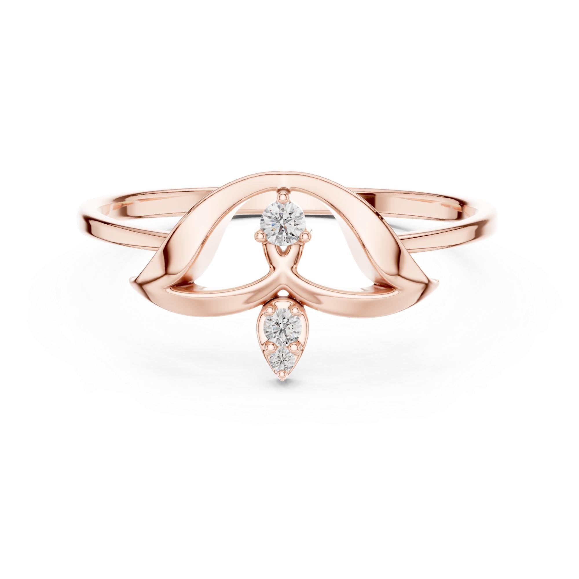 Sterling Silver Moissanite Ring Delicate Round Cut, Minimalist Statement Band