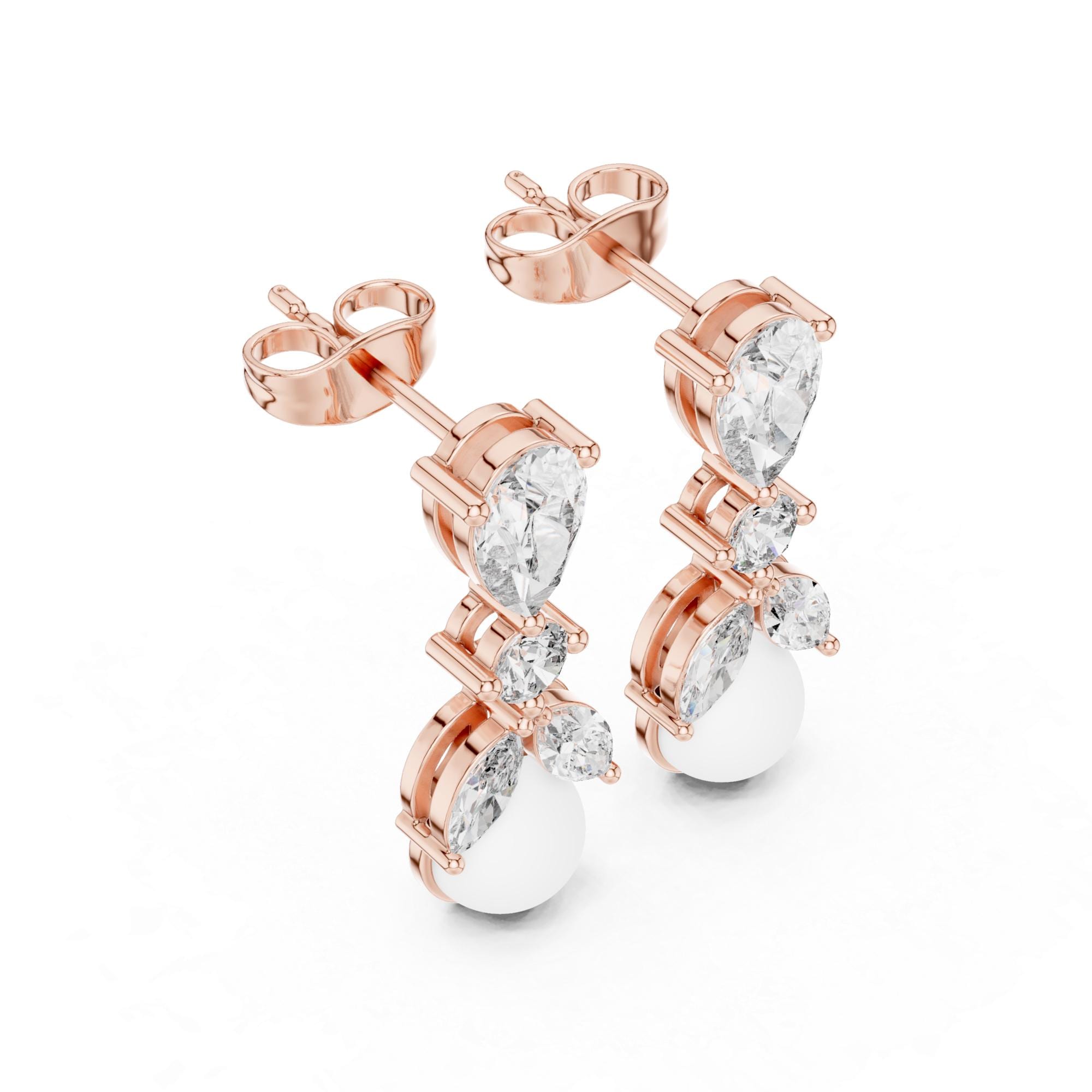 Marquise Cut Moissanite Drop Earrings, 925 Sterling Silver, Art Deco Statement