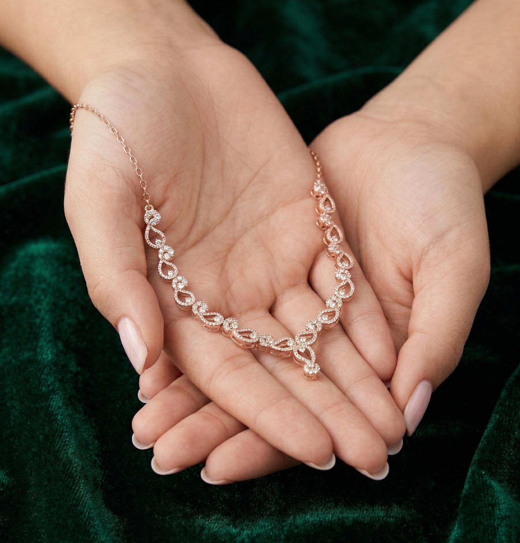 Sterling Silver Moissanite Infinity Necklace, Dainty Bridal Layering Statement Elegant  Delicate Jewelry