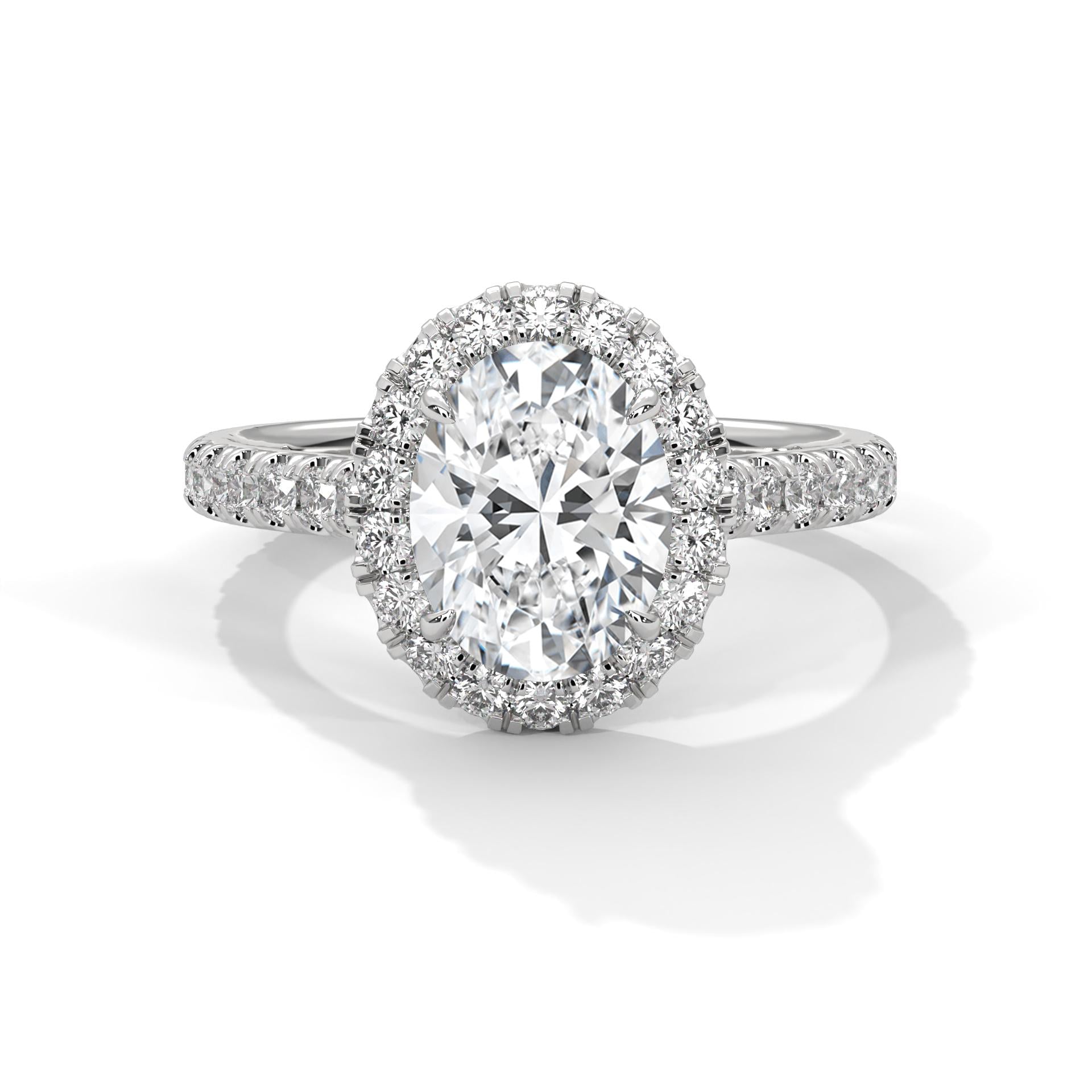 Oval Moissanite Engagement Ring, Sterling Silver, Art Deco Wedding Band, Dainty Promise Ring