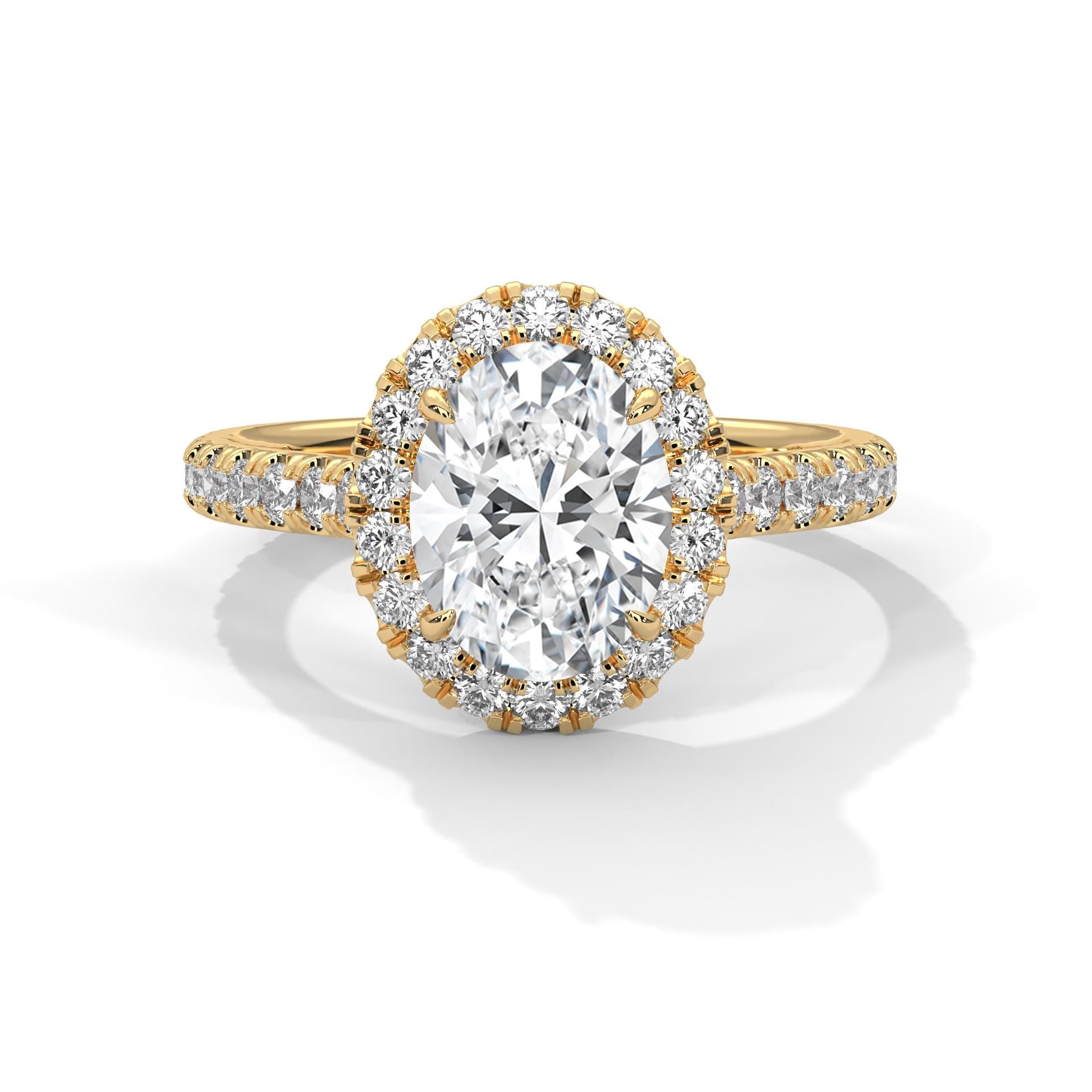 Oval Moissanite Engagement Ring, Sterling Silver, Art Deco Wedding Band, Dainty Promise Ring