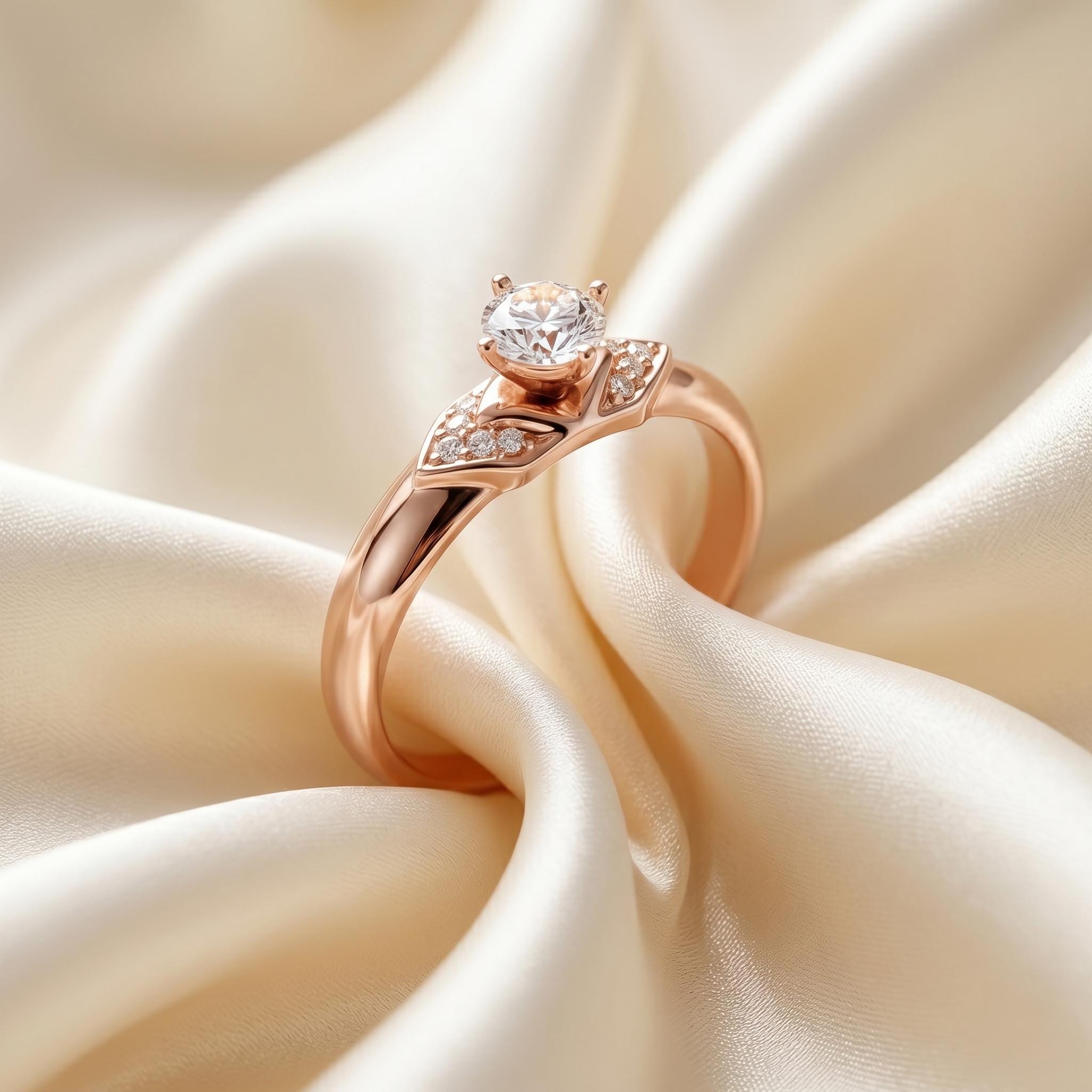 Round Brilliant Moissanite Ring, Sterling Silver Statement Band, Anniversary Solitaire Jewelry
