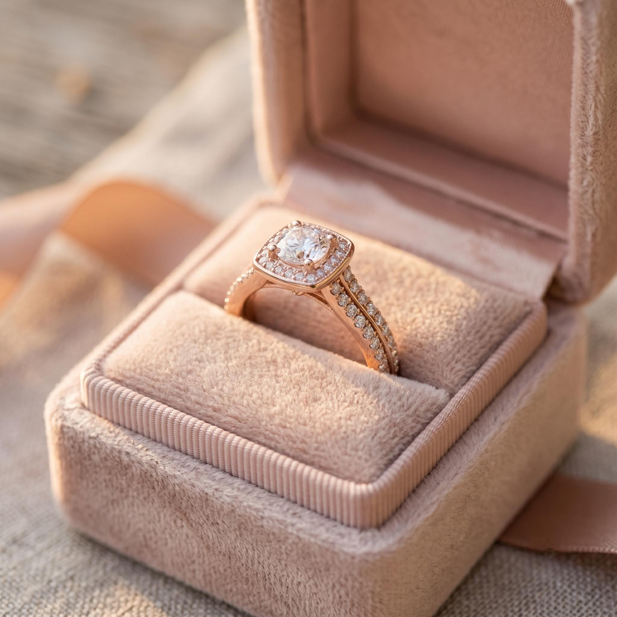 Sterling Silver Moissanite Engagement Ring, Sparkling Bridal Jewelry (3.00ct)