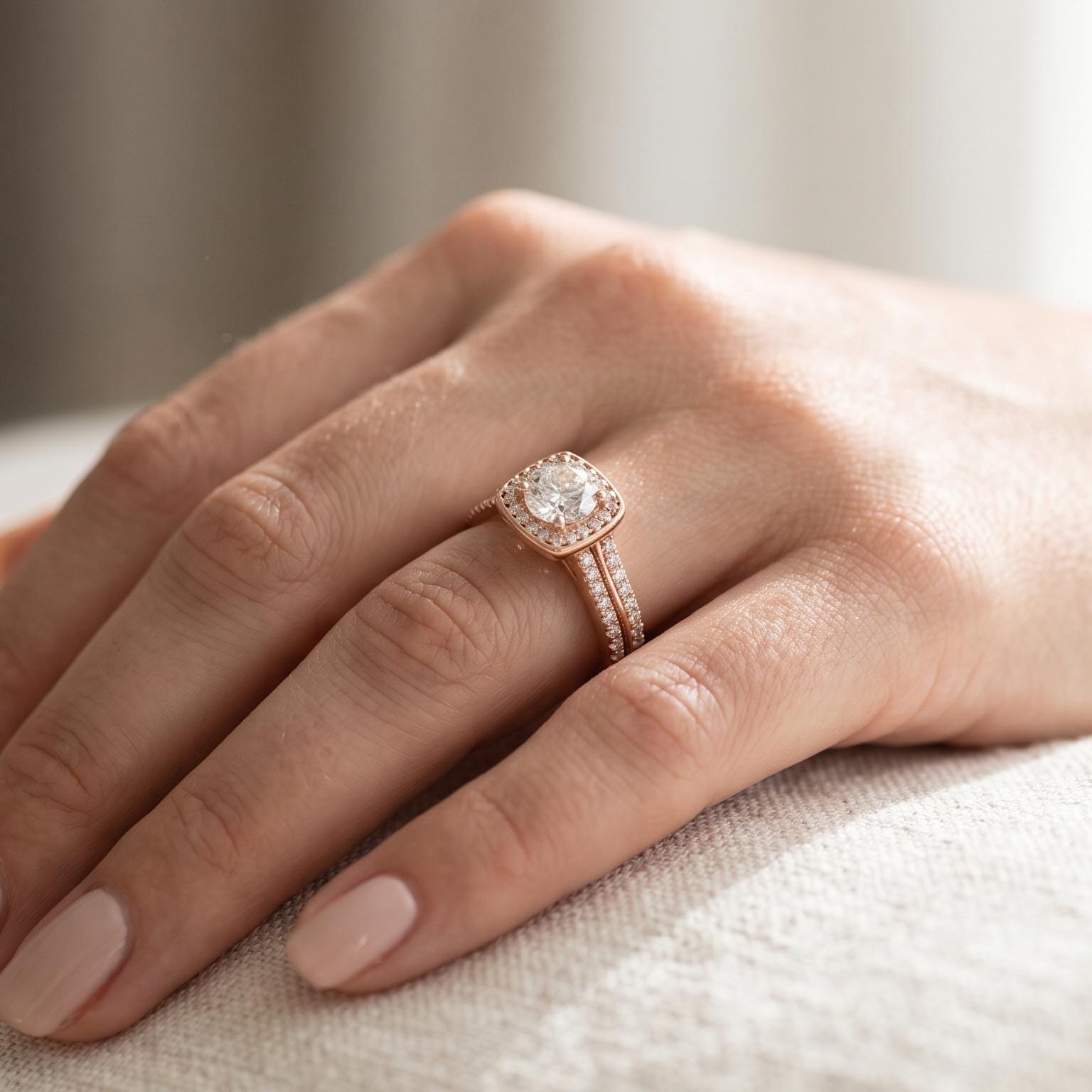 Sterling Silver Moissanite Engagement Ring, Sparkling Bridal Jewelry (3.00ct)