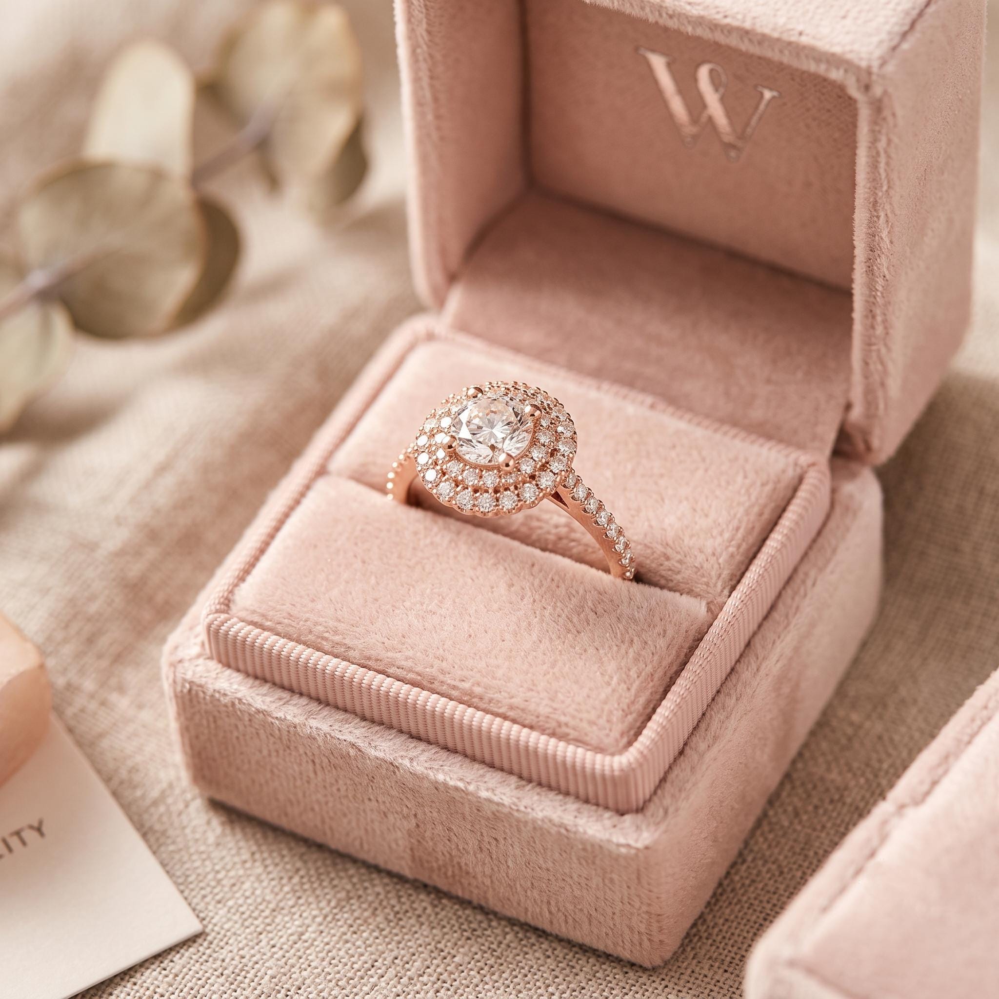 Sterling Silver Moissanite Halo Engagement Ring, Round Cut Sparkling Wedding Promise Gift