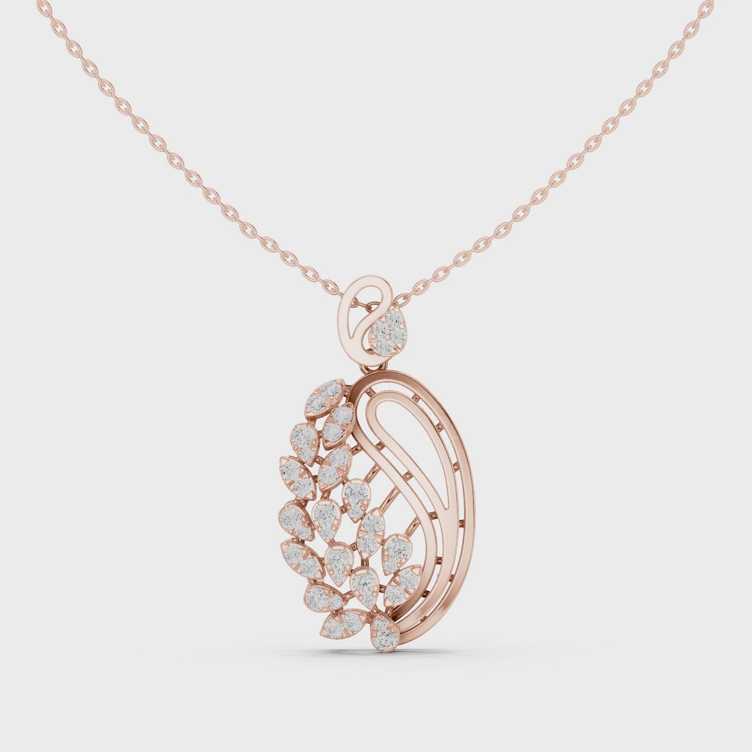 Sterling Silver Moissanite Necklace, Leaf Cluster Pendant, Handmade Jewelry