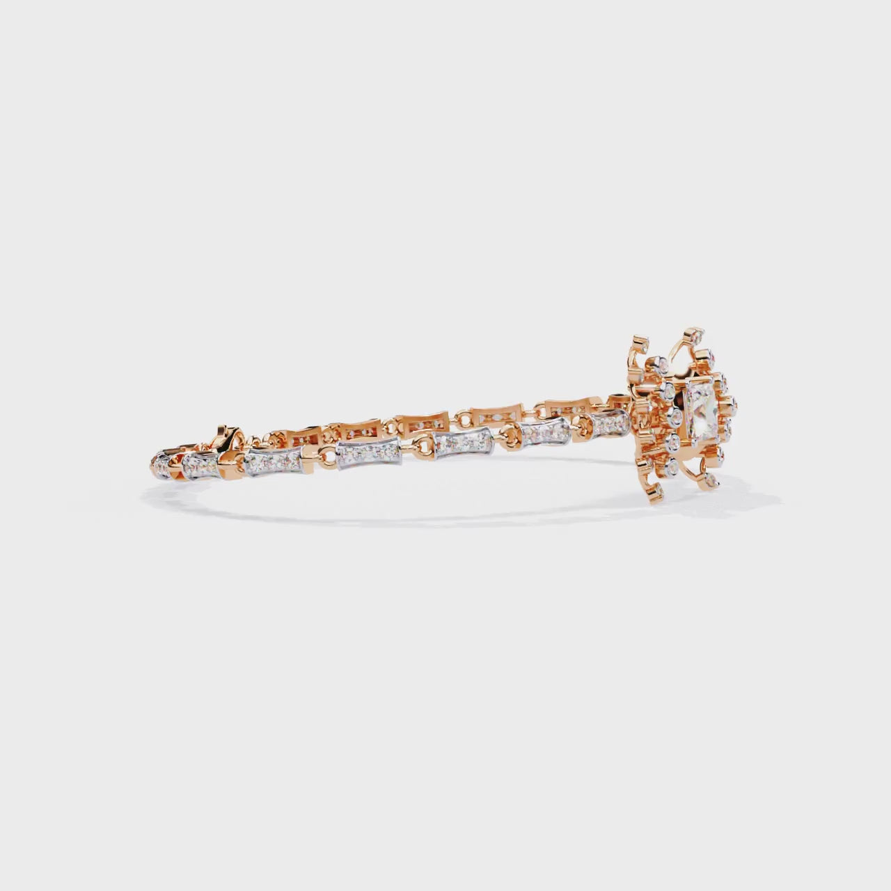 Handmade Moissanite Bangle Bracelet: 925 Sterling Silver Cuff