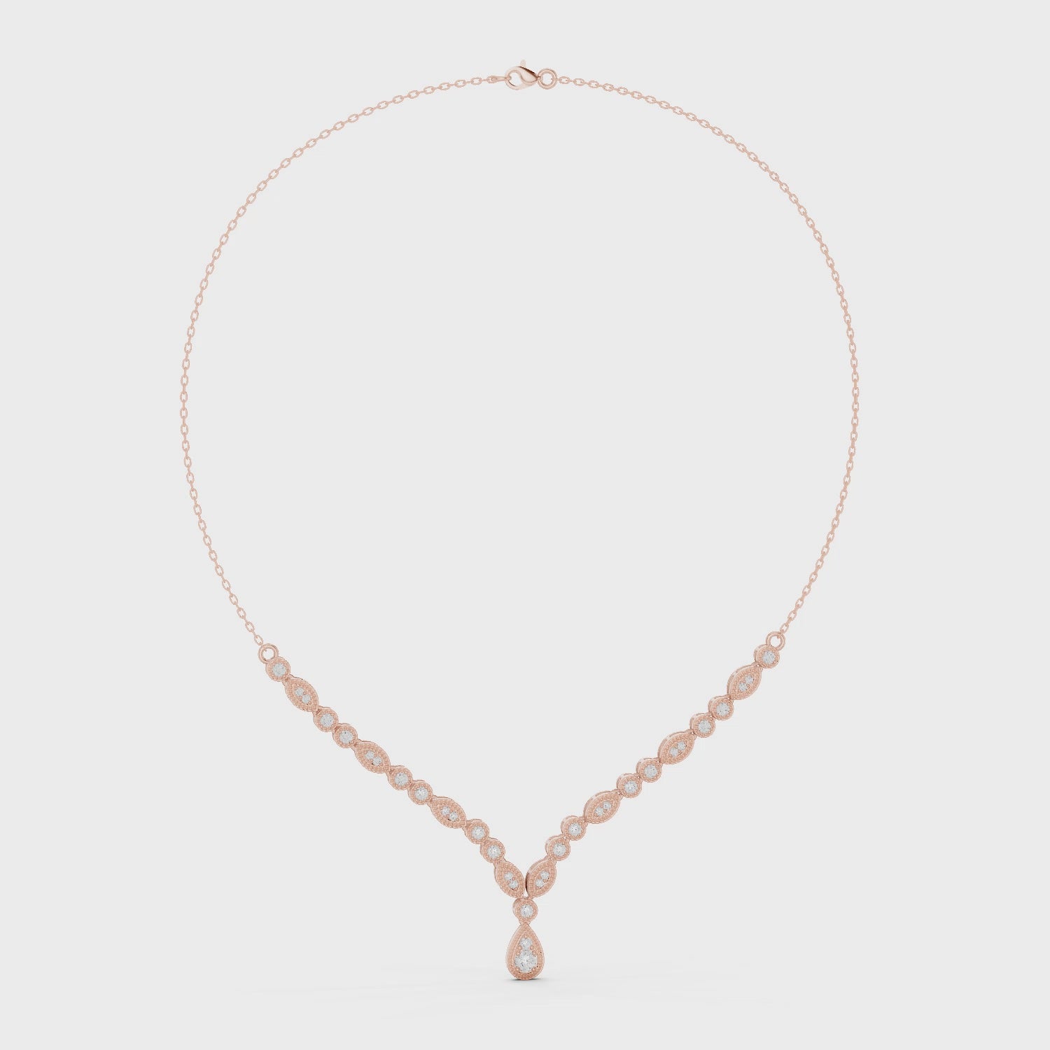 Pear Cut Moissanite Pendant Necklace, 925 Sterling Silver, Dainty Bridal Jewelry