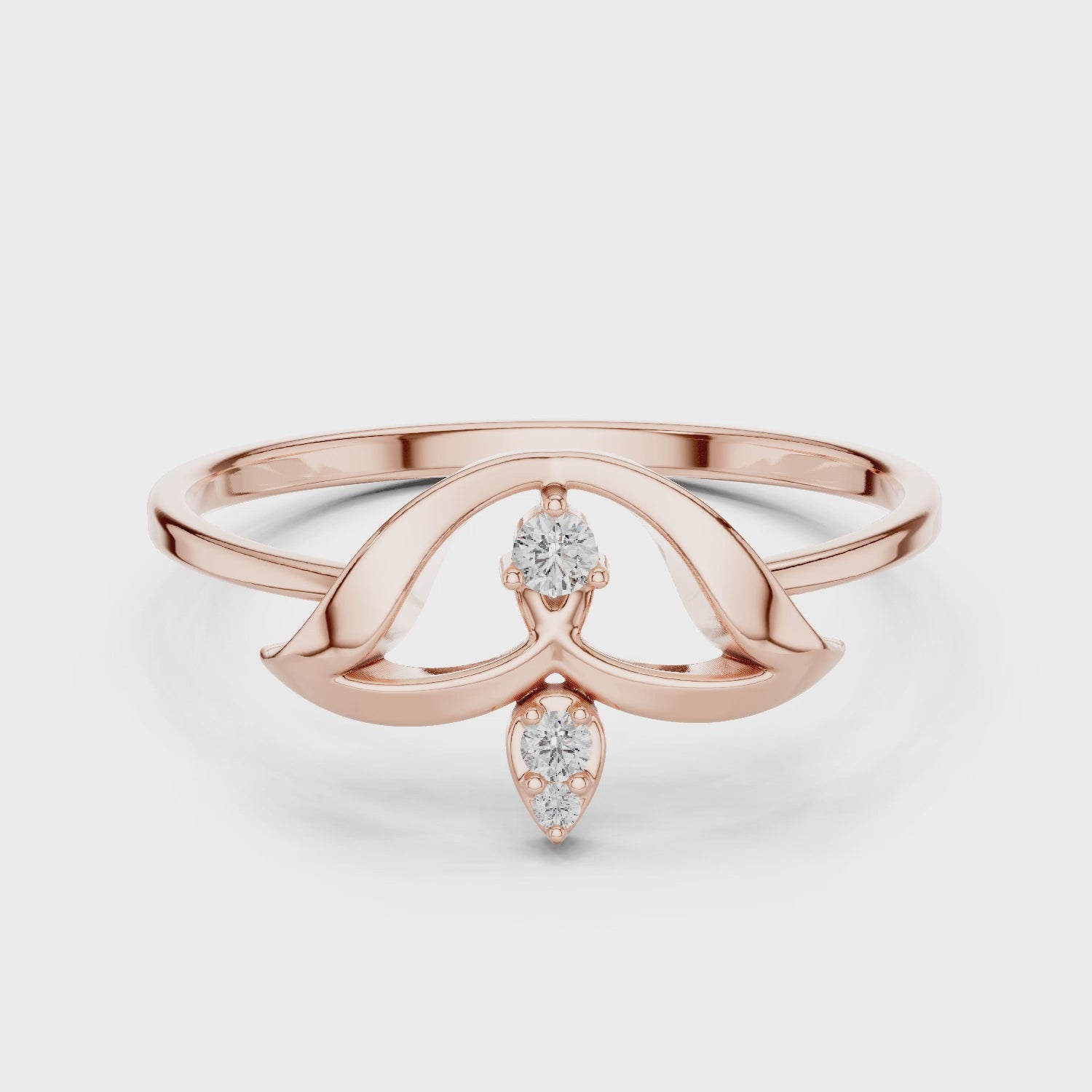 Sterling Silver Moissanite Ring Delicate Round Cut, Minimalist Statement Band