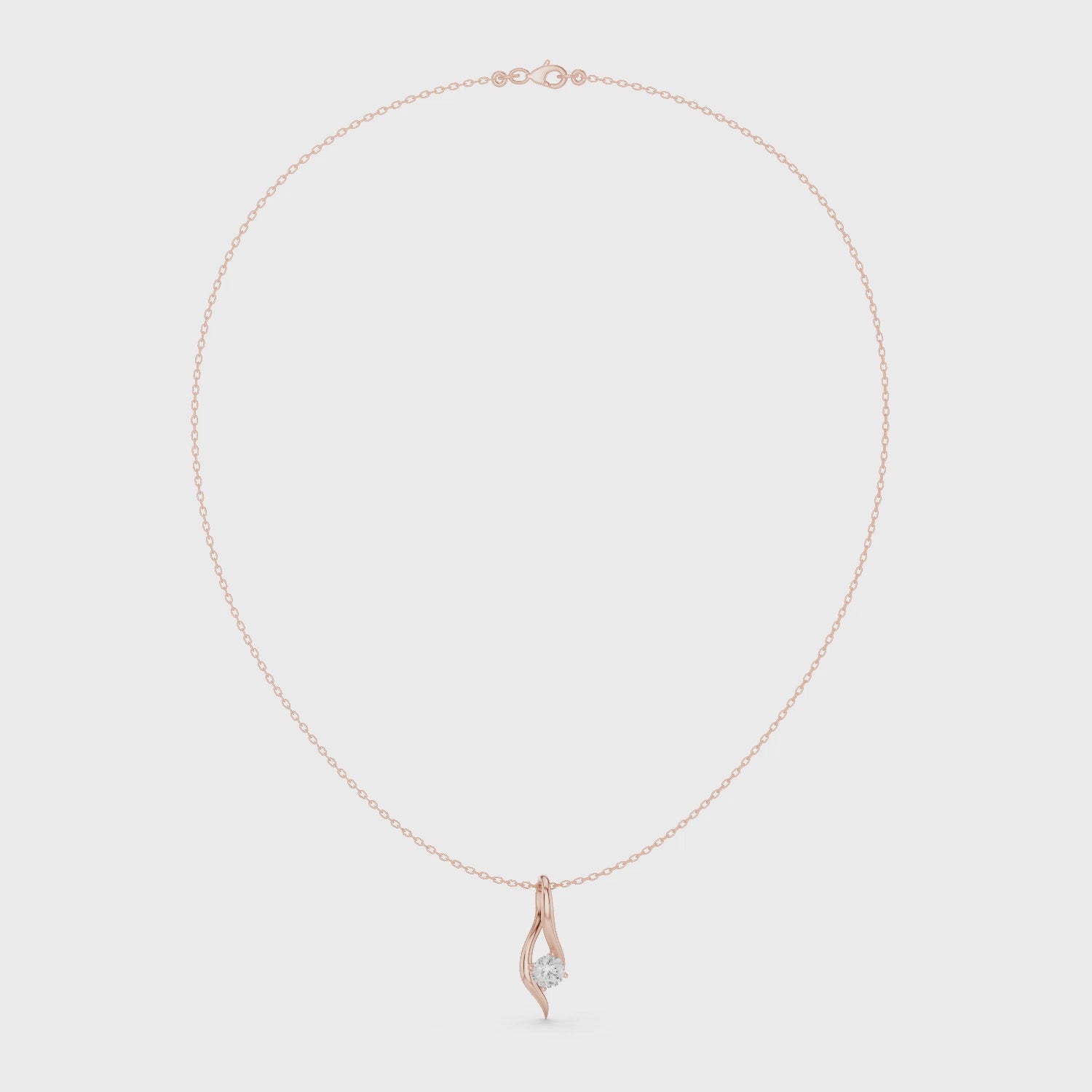 Swirl Twisted Moissanite Necklace, 925 Sterling Silver, Dainty Bridal Pendant, Organic Modern Sparkle
