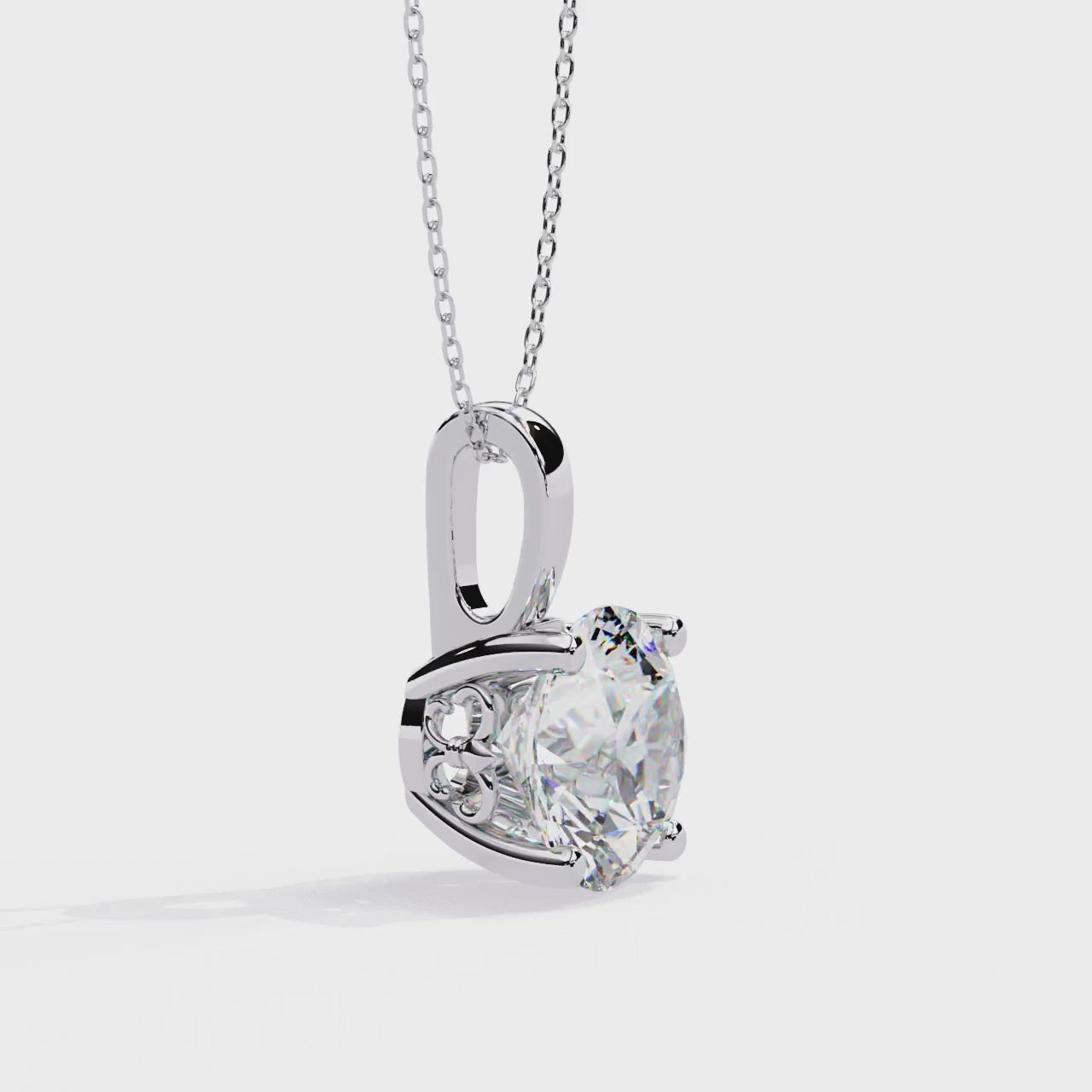 Moissanite Pendant Necklace For Women