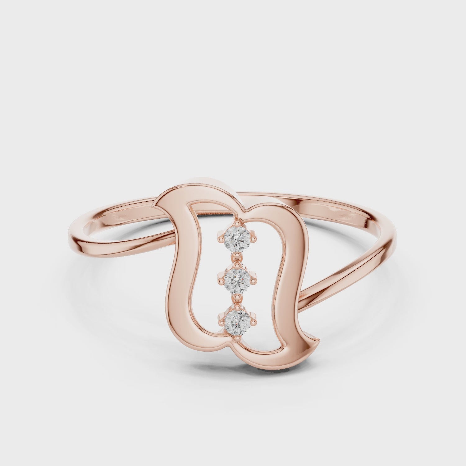 Moissanite Round Cut Sterling Silver Ring – Minimalist Statement Band