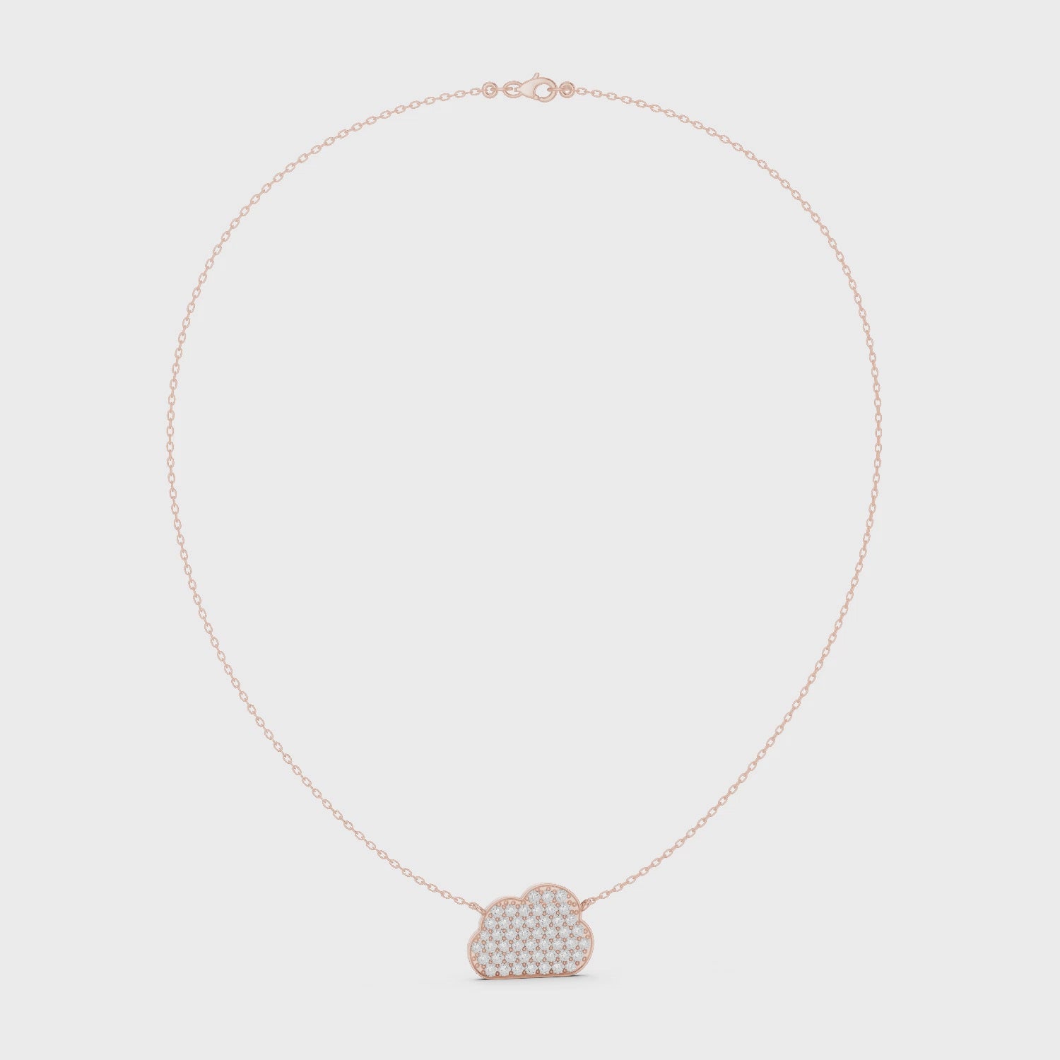 Cloud Moissanite Necklace, Sterling Silver Celestial Pendant, Weather Inspired Jewelry