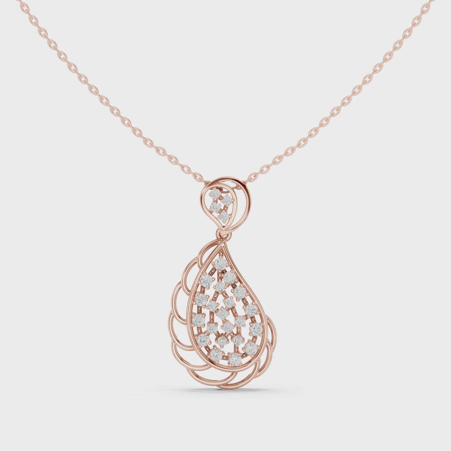 Moissanite Teardrop Necklace | Gold Plated Sterling Silver Pear Pendant