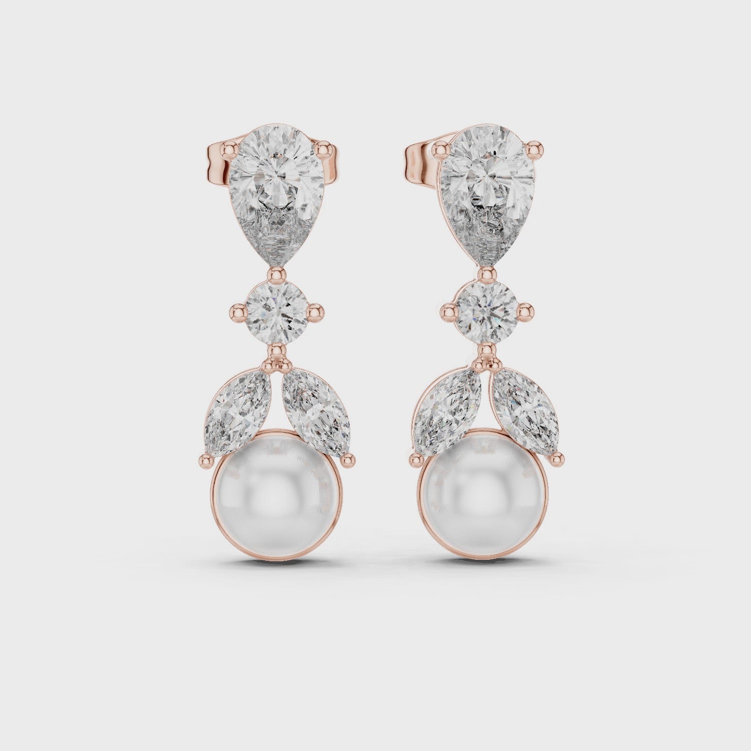 Marquise Cut Moissanite Drop Earrings, 925 Sterling Silver, Art Deco Statement